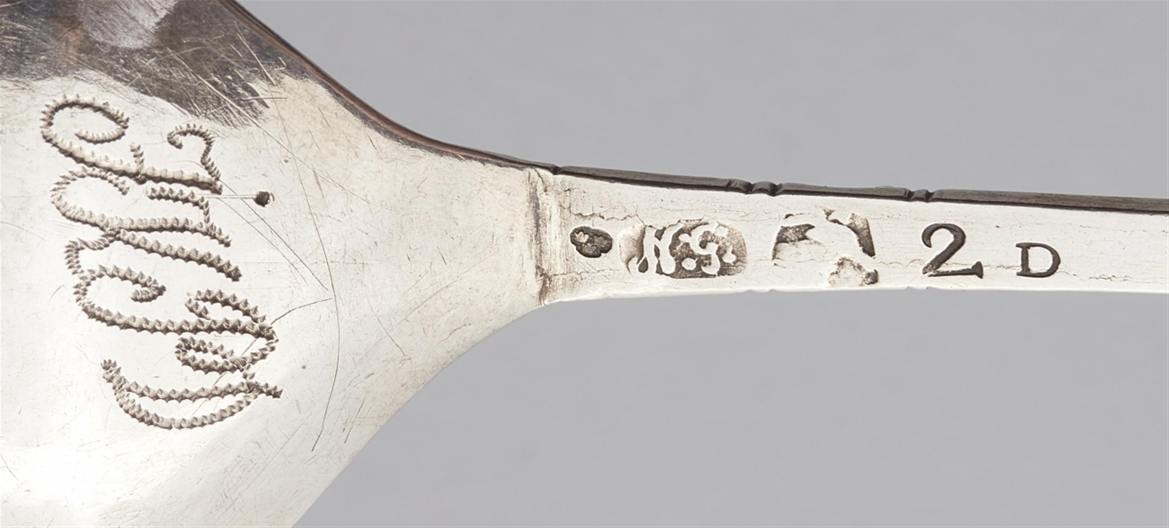 A partially gilt Swedish silver spoon - image-2