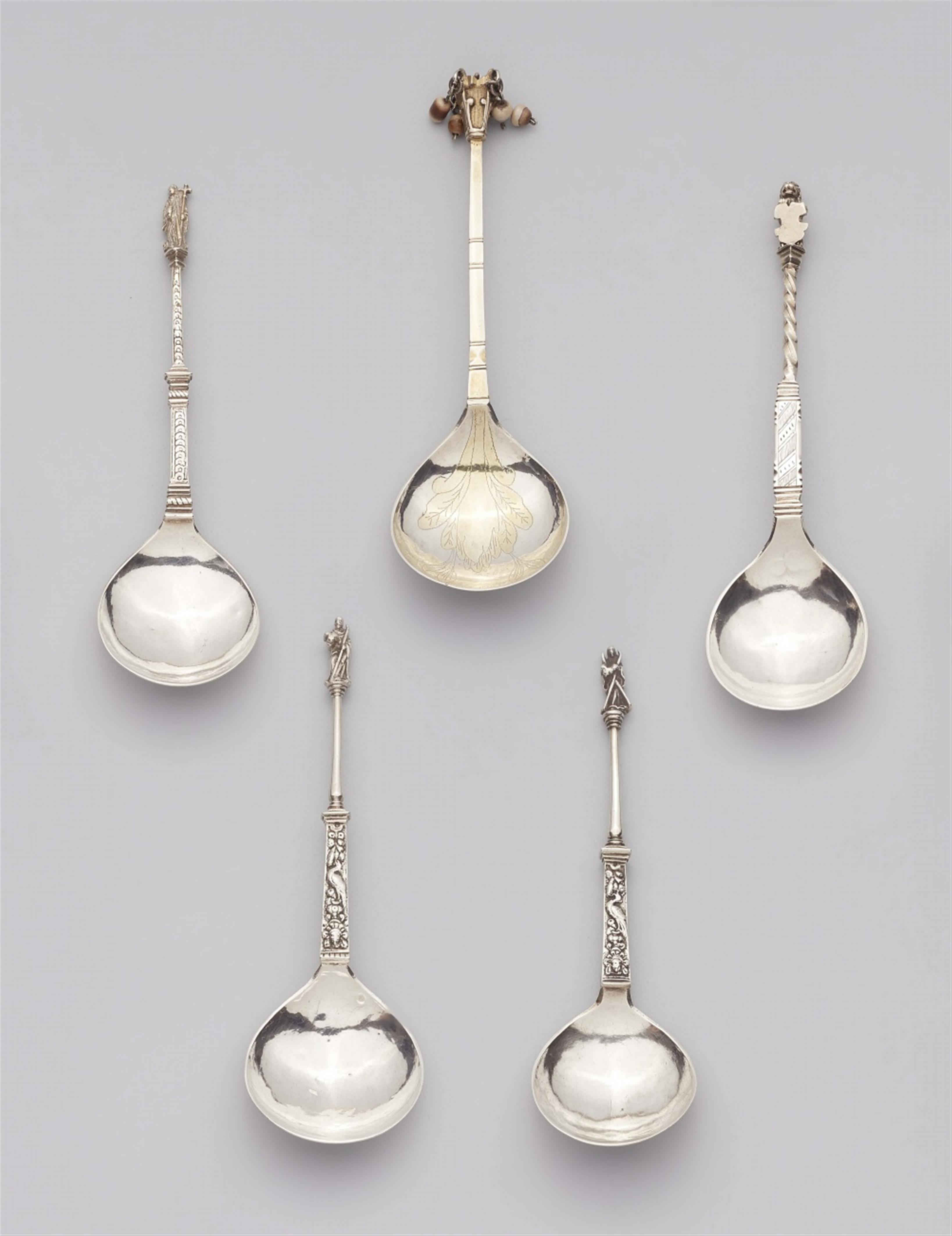 A partially gilt Swedish silver spoon - image-3