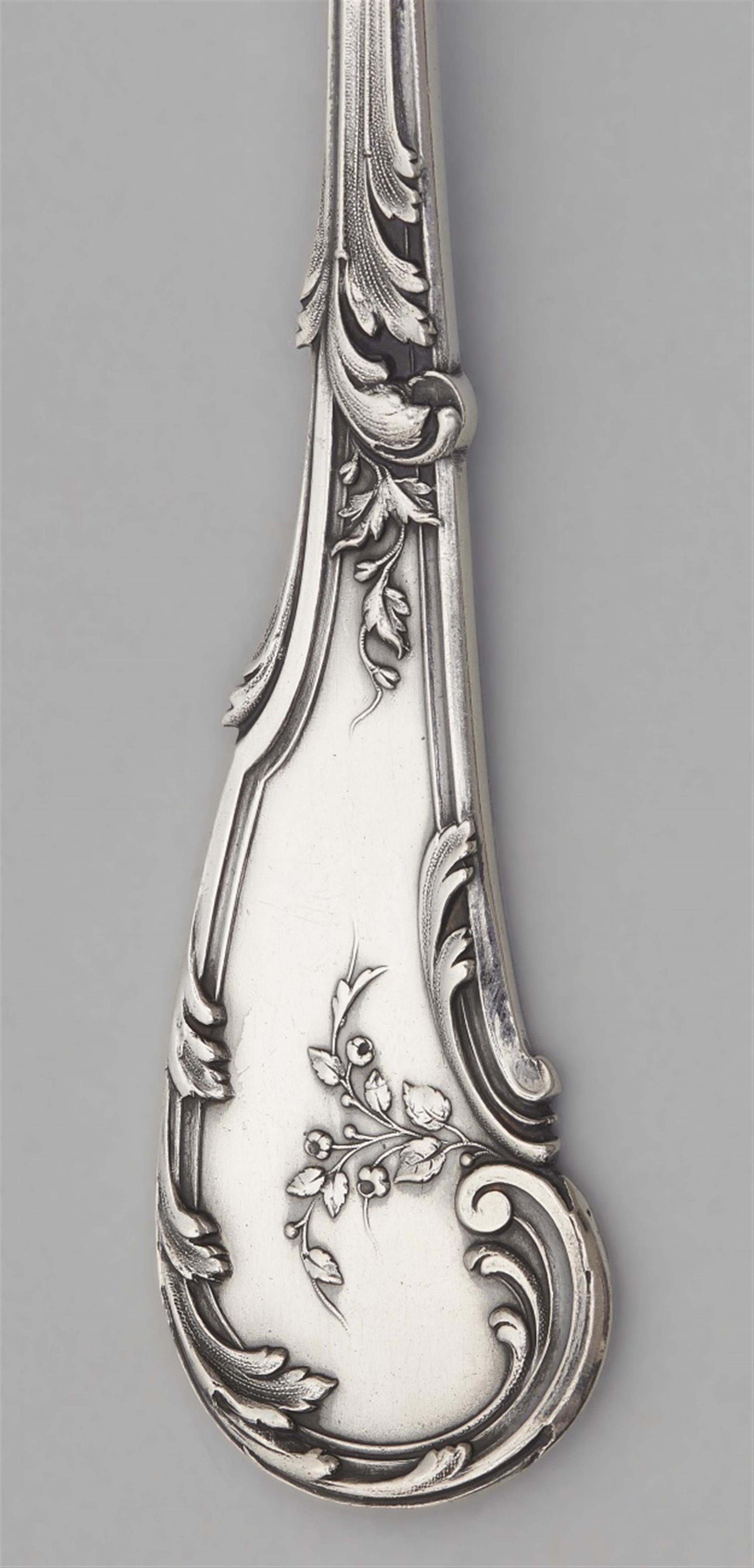 An extensive Parisian partially gilt silver cutlery set - image-2