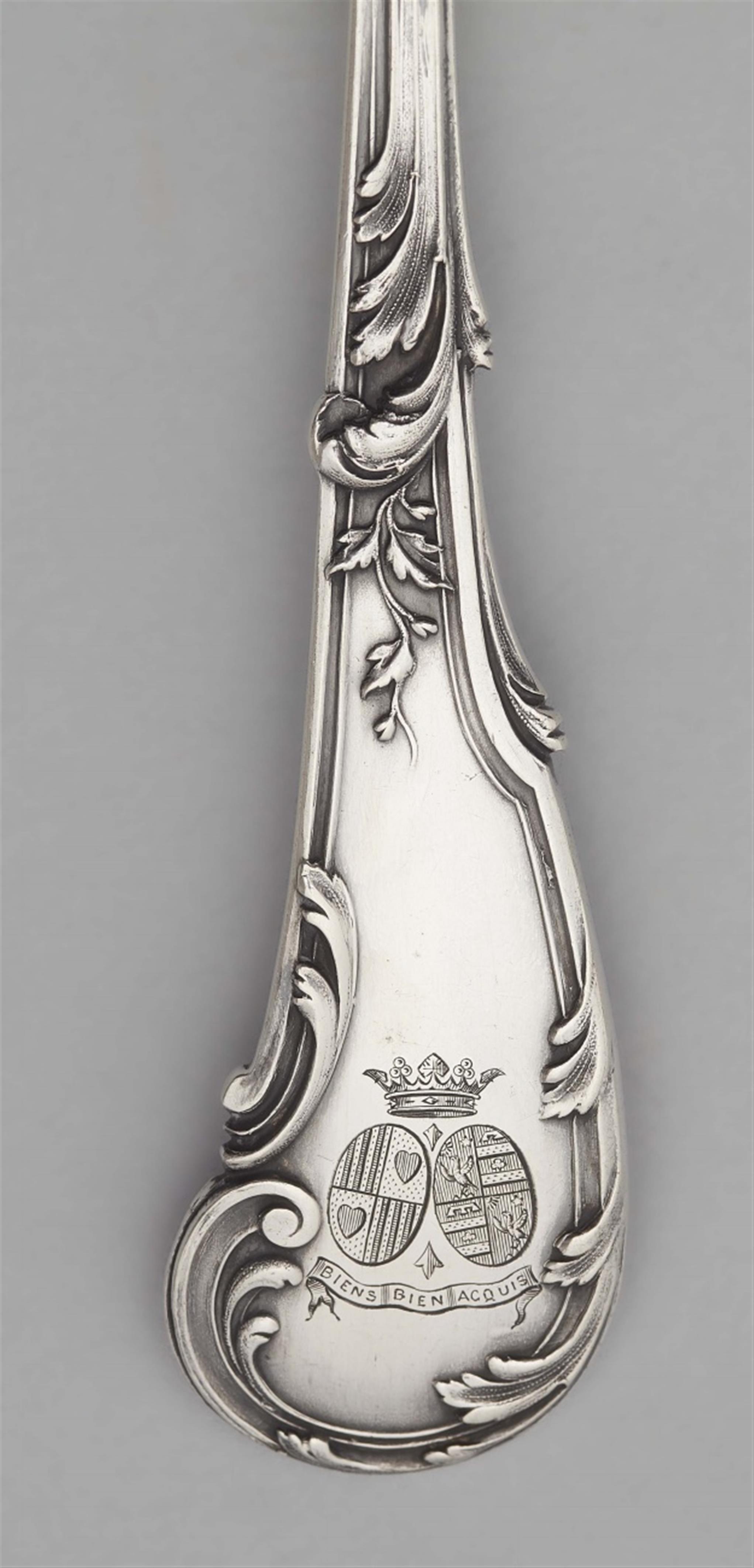 An extensive Parisian partially gilt silver cutlery set - image-3