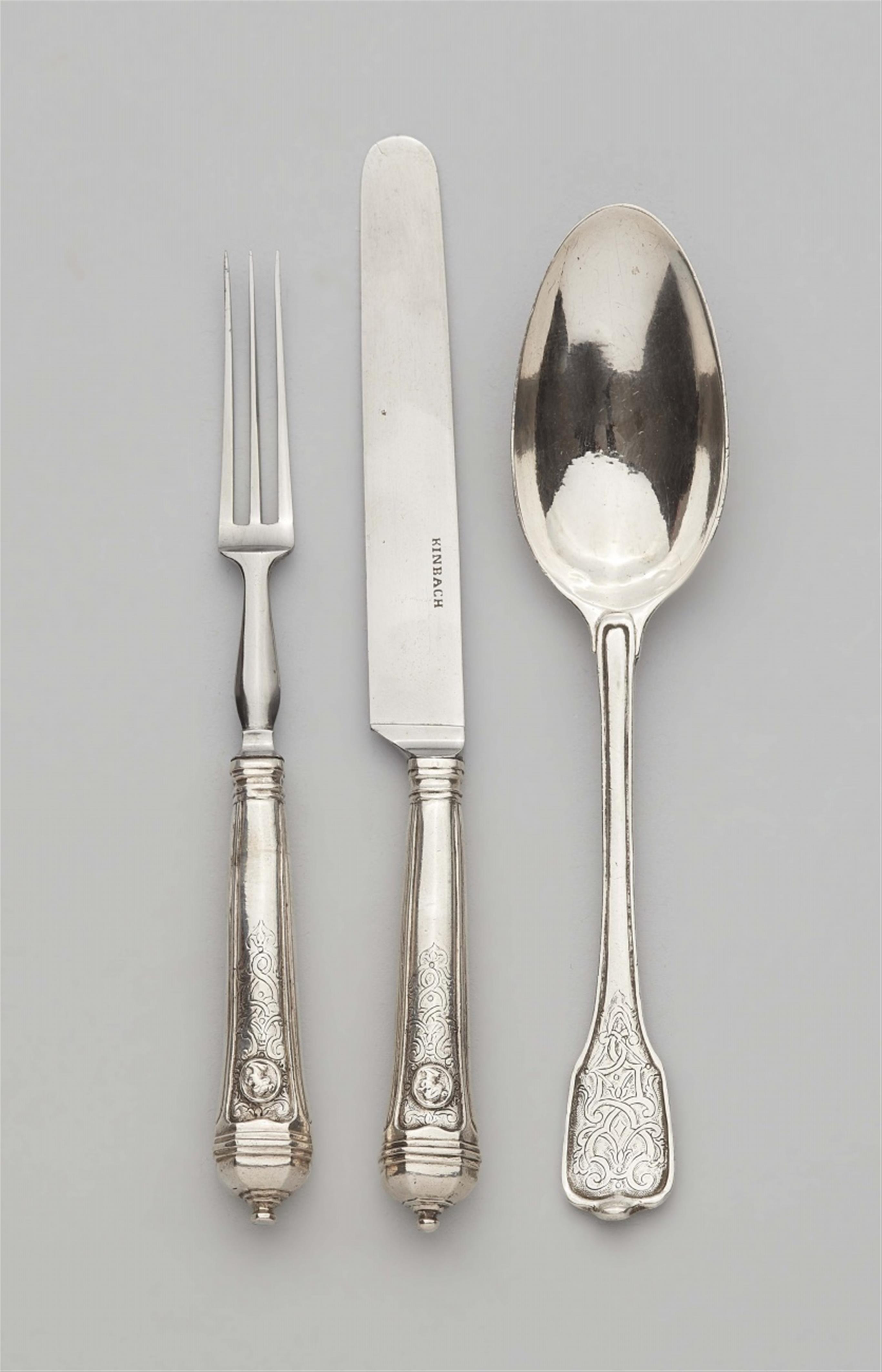 An Augsburg silver travel cutlery set - image-2