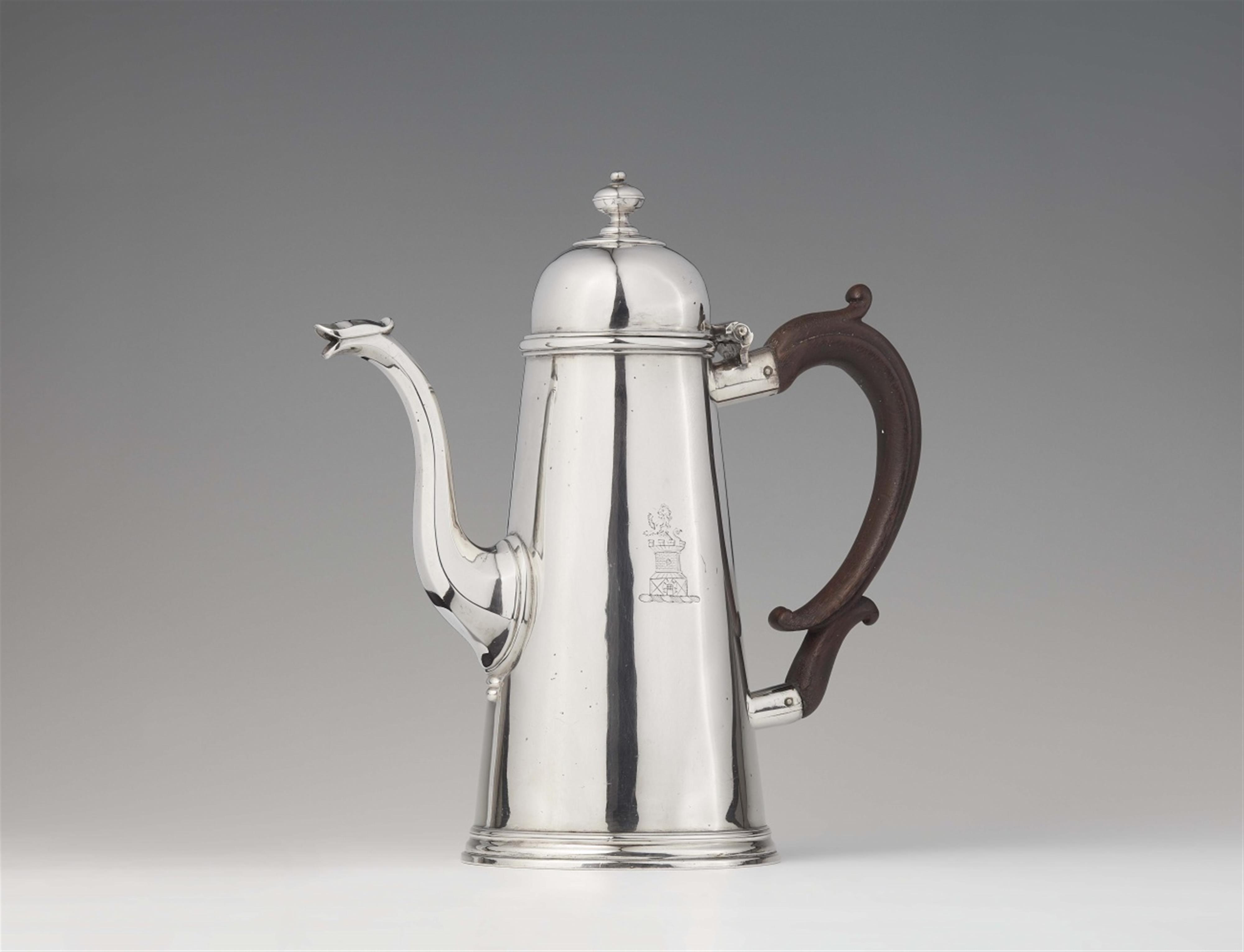 A rare William & Mary silver coffee pot - image-1