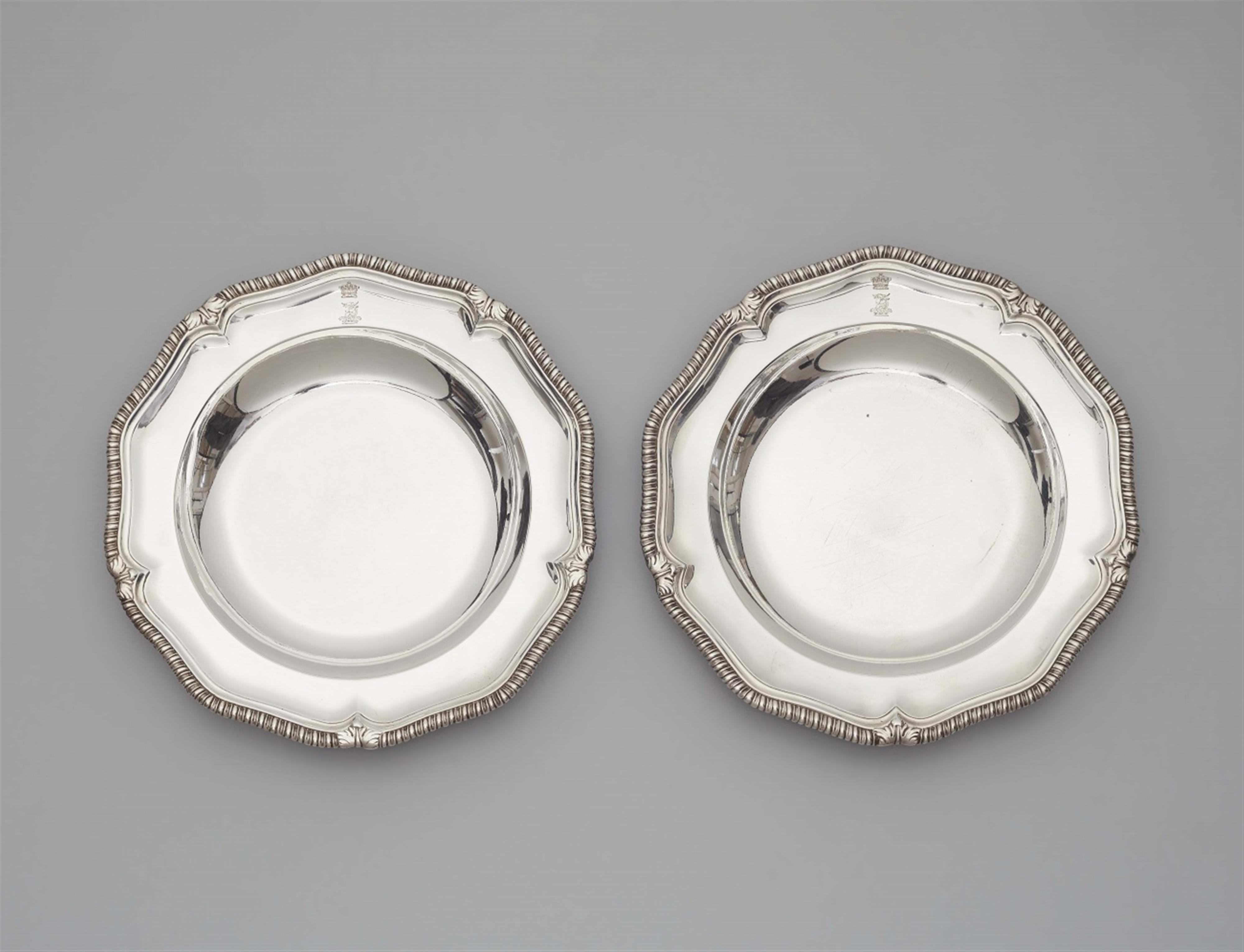 A pair of George III silver plates - image-1