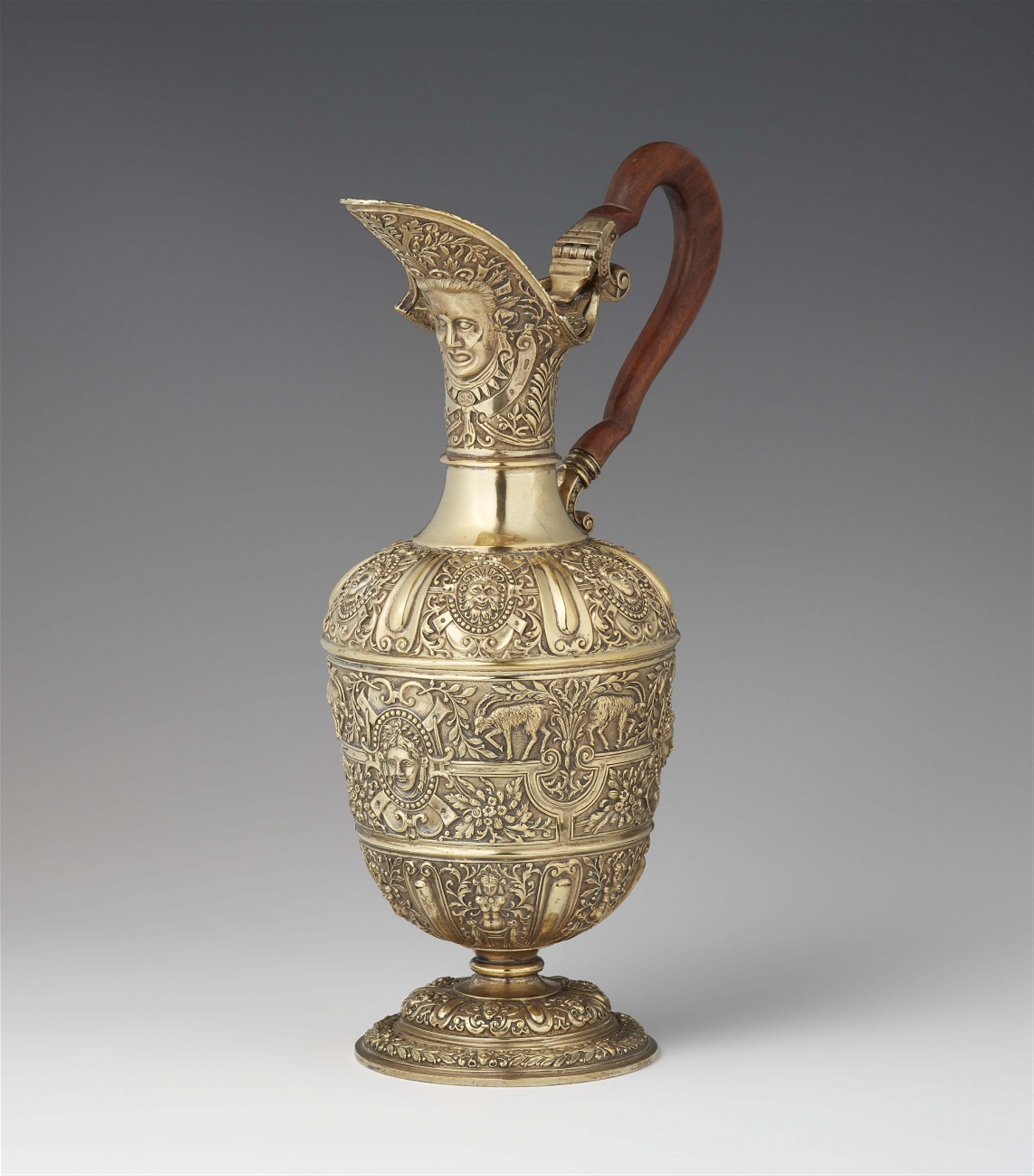 A Victorian silver gilt pitcher - image-1
