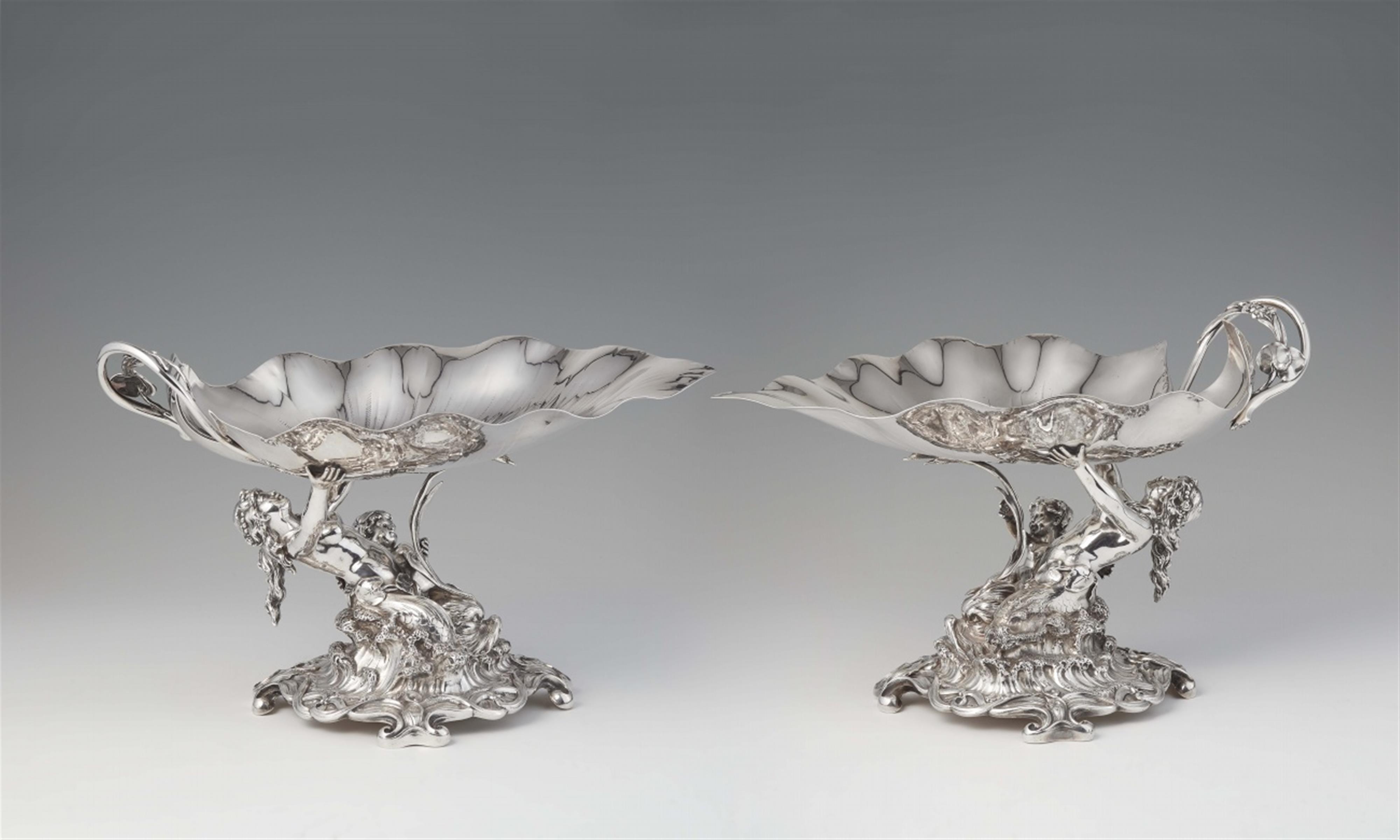 A pair of Jugendstil silver table centrepieces - image-1