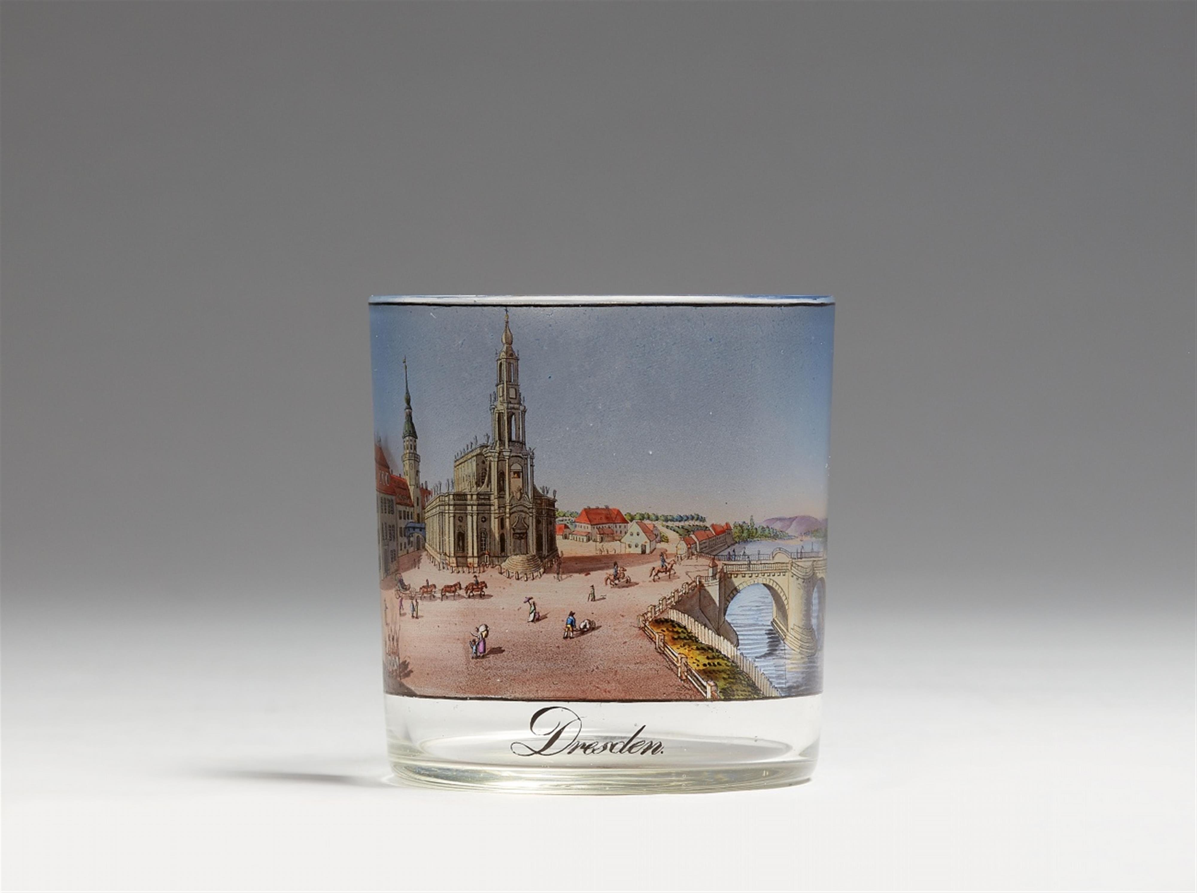 A glass beaker with a view of Dresden - image-1