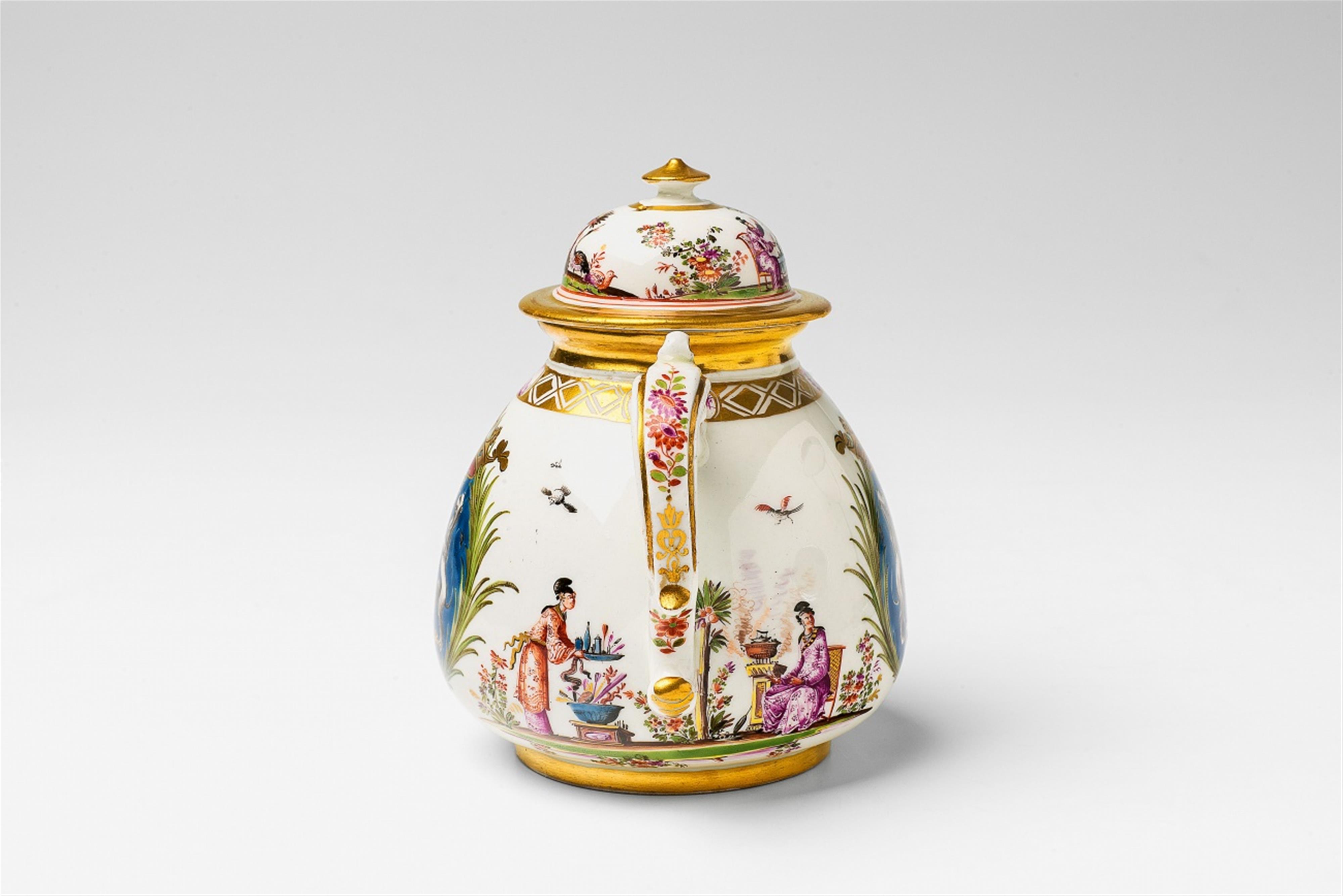 A Meissen porcelain teapot with rare heraldic decor - image-4