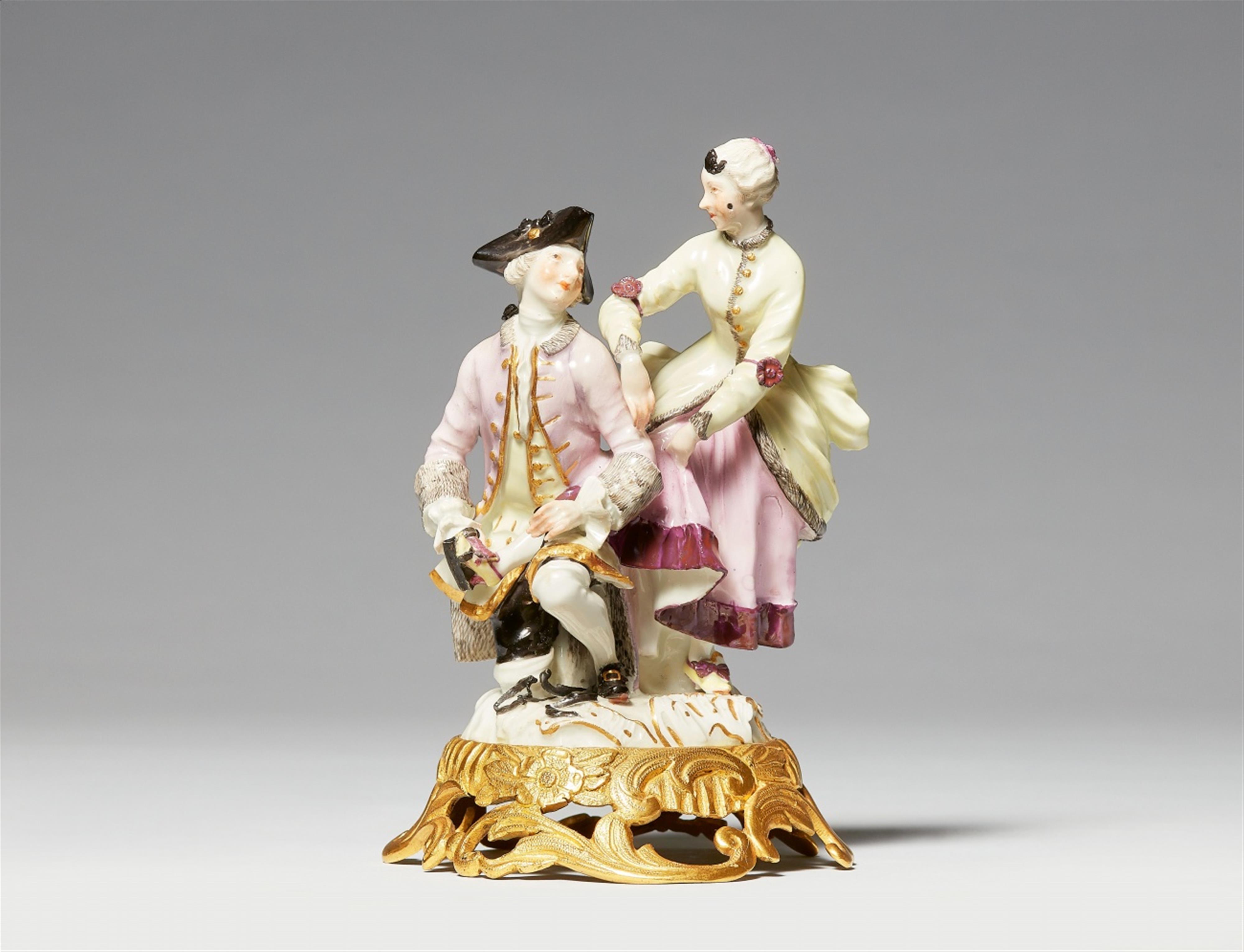 A Meissen porcelain model of ice skaters as an allegory of winter - image-1