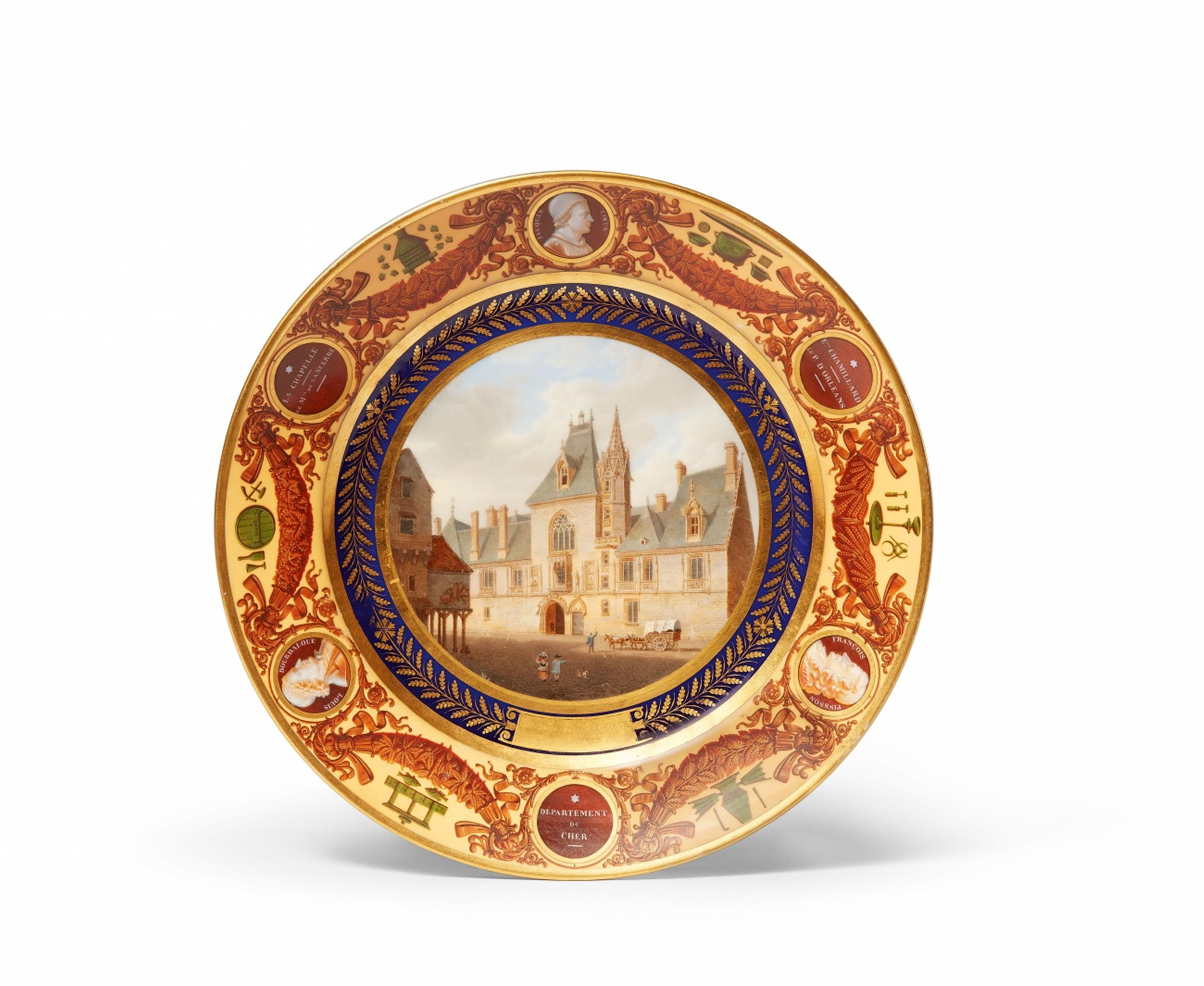 A rare Sèvres porcelain "Bourges" plate from the Départements service - image-1