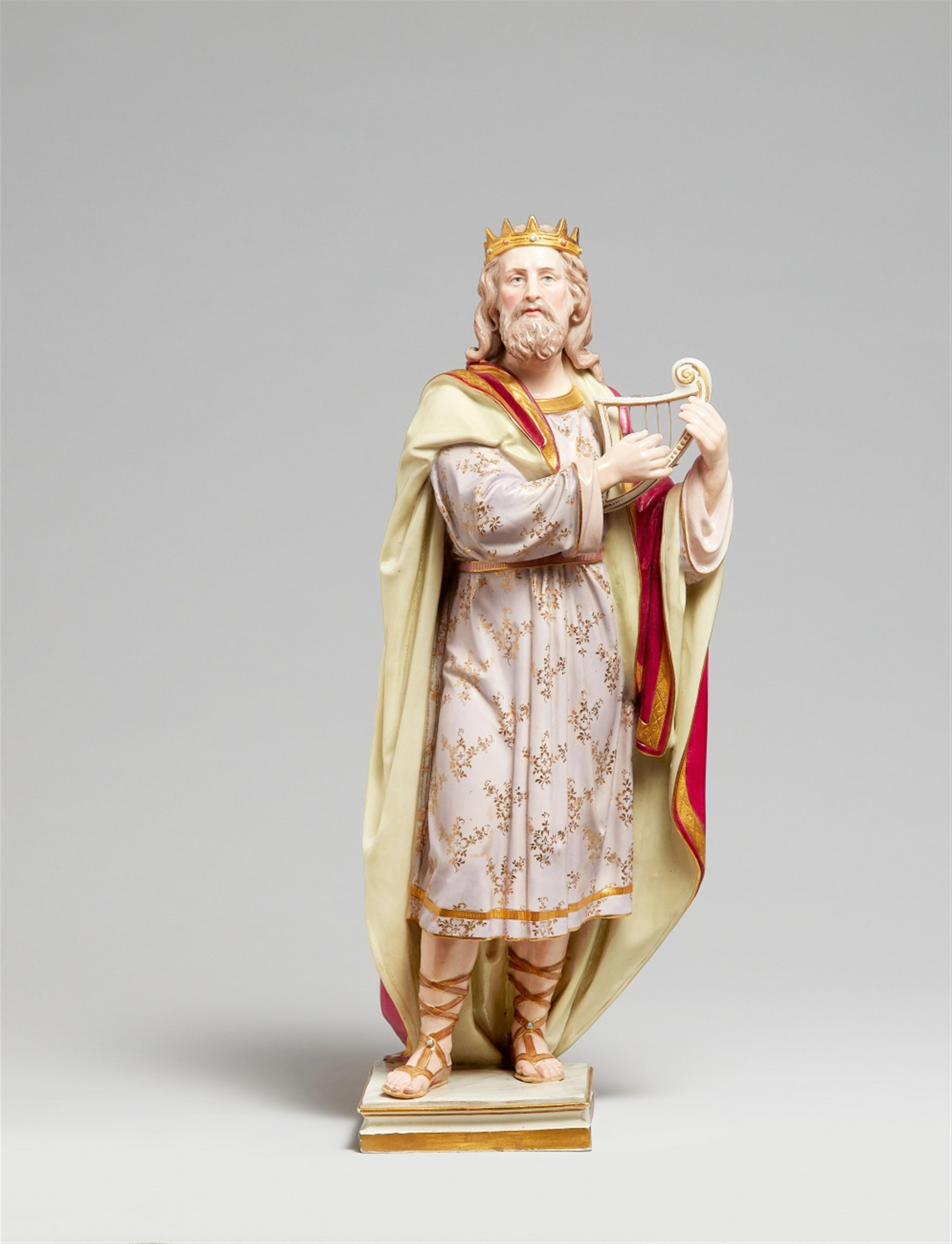 A rare Meissen porcelain figure of King David - image-1