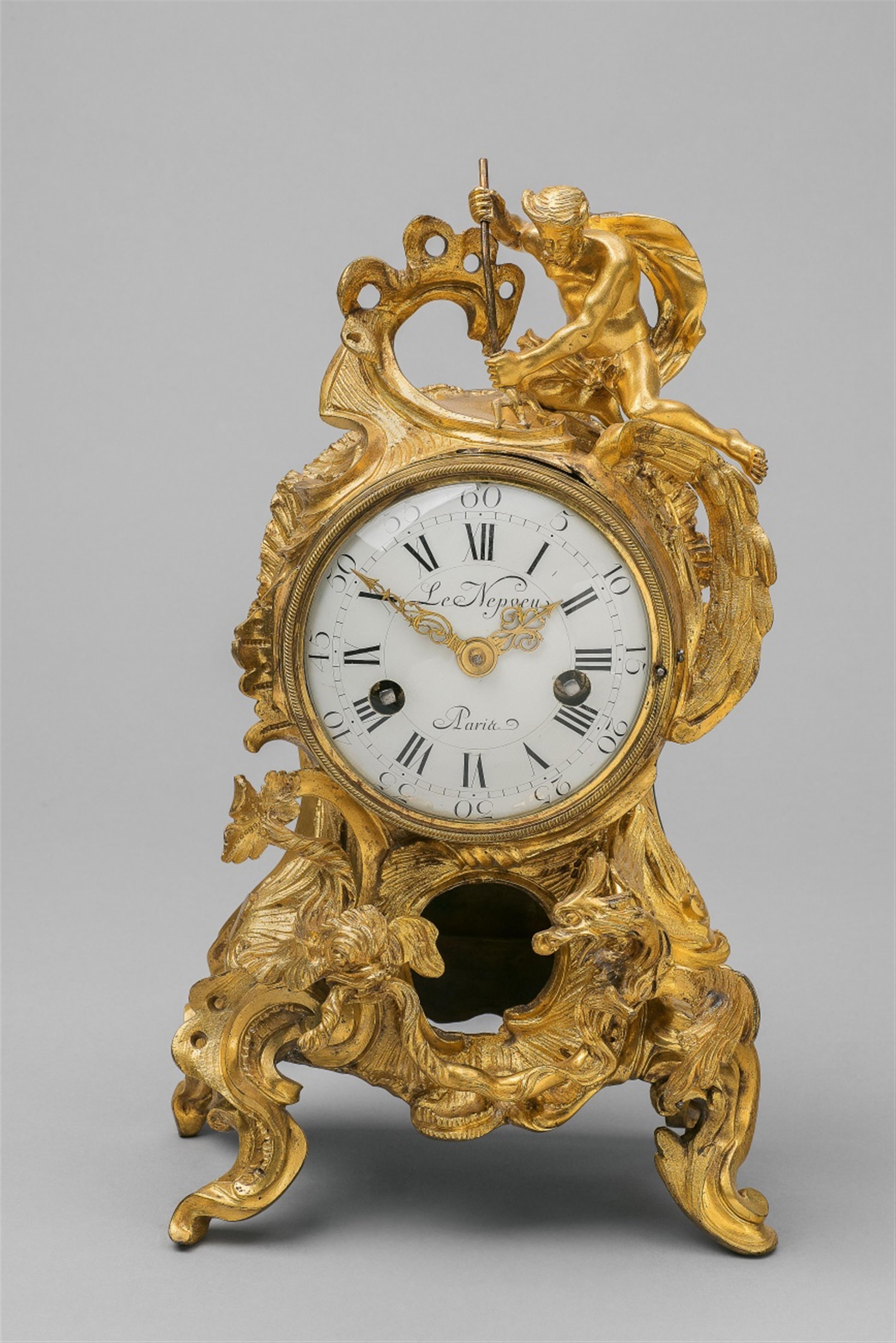 A Parisian Louis XV ormolu pendulum clock - image-1