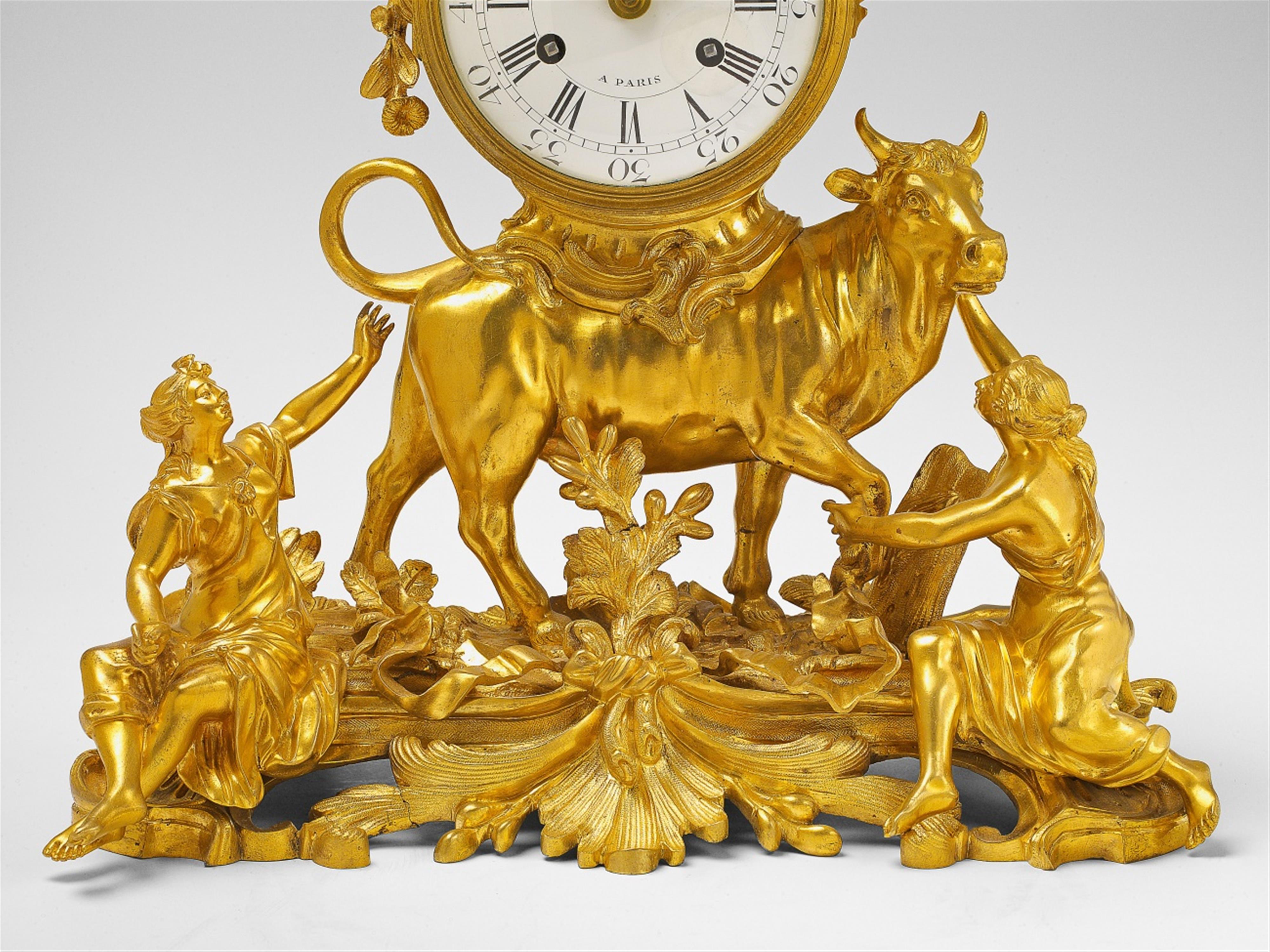 An important Parisian Louis XV ormolu pendulum clock - image-3