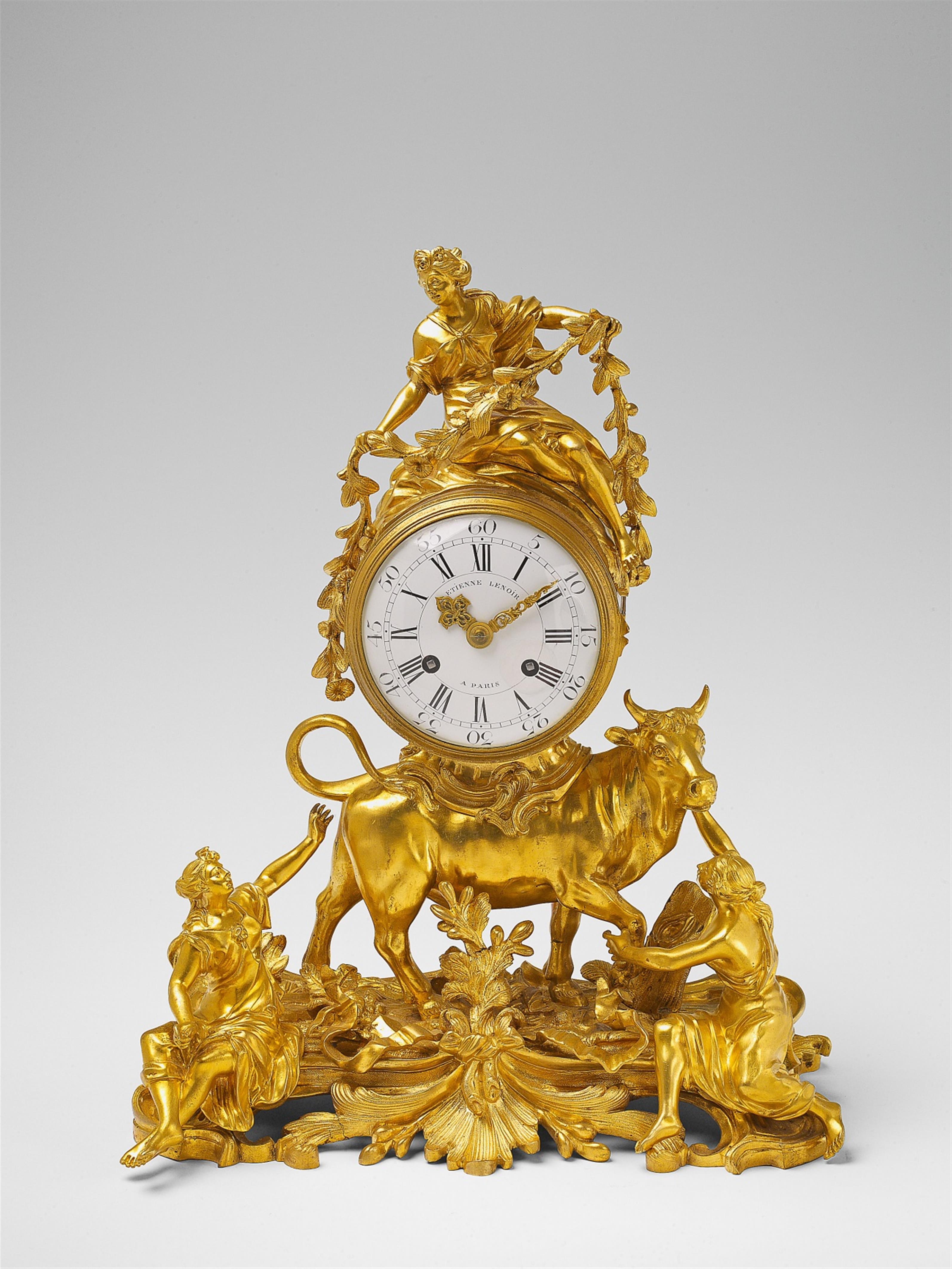 An important Parisian Louis XV ormolu pendulum clock - image-1