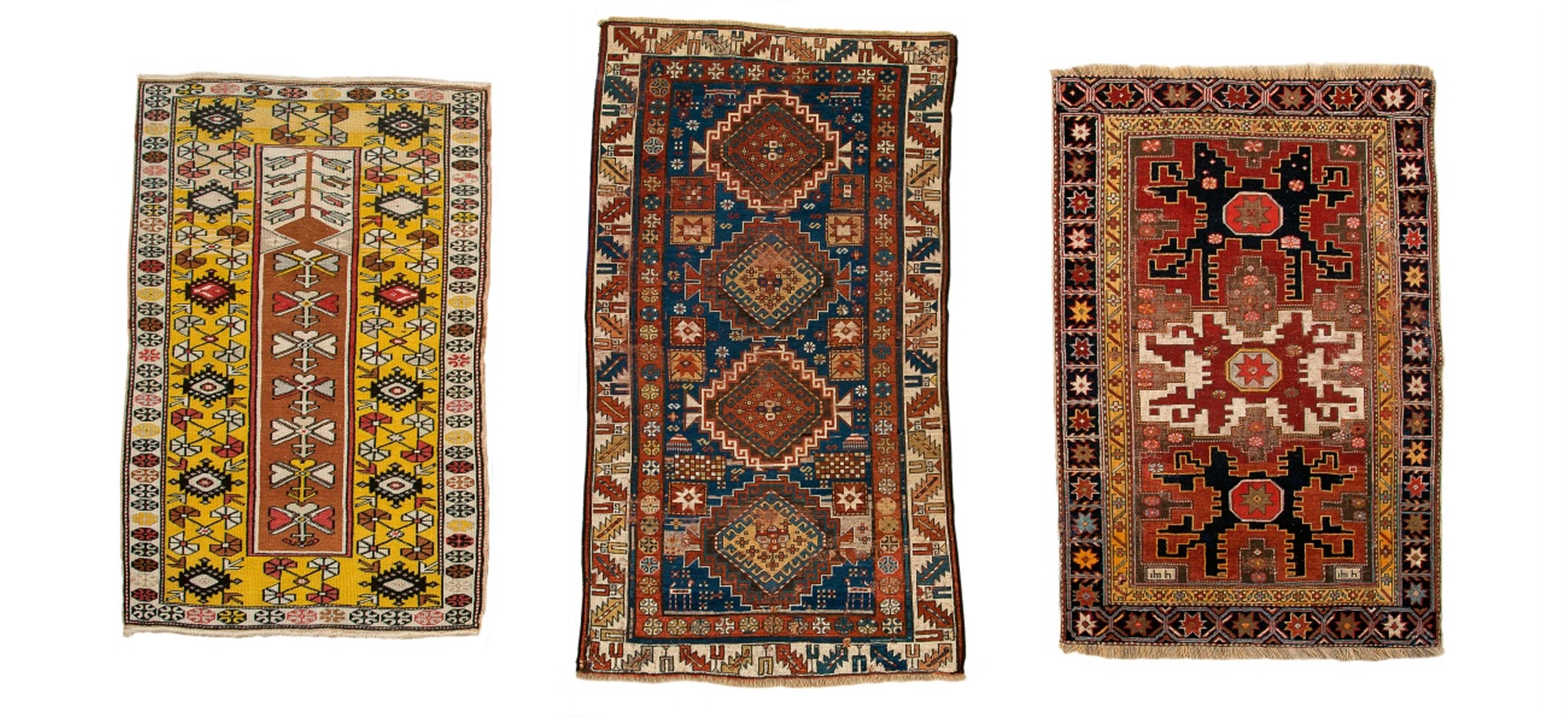 Drei kaukasische Teppiche - image-1