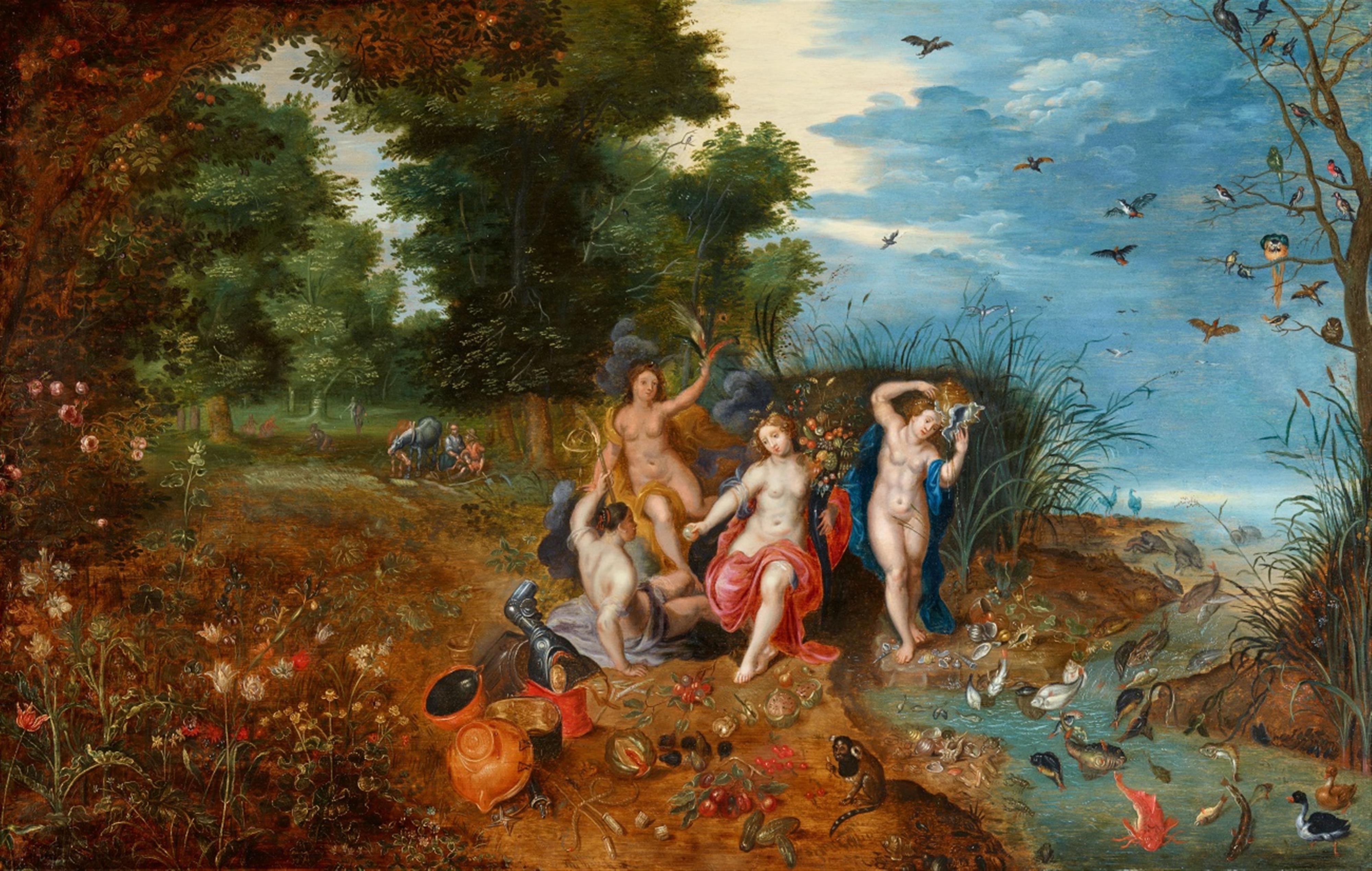 Jan Brueghel the Younger, circle of - Landscape with Allegories of the Elements - image-1