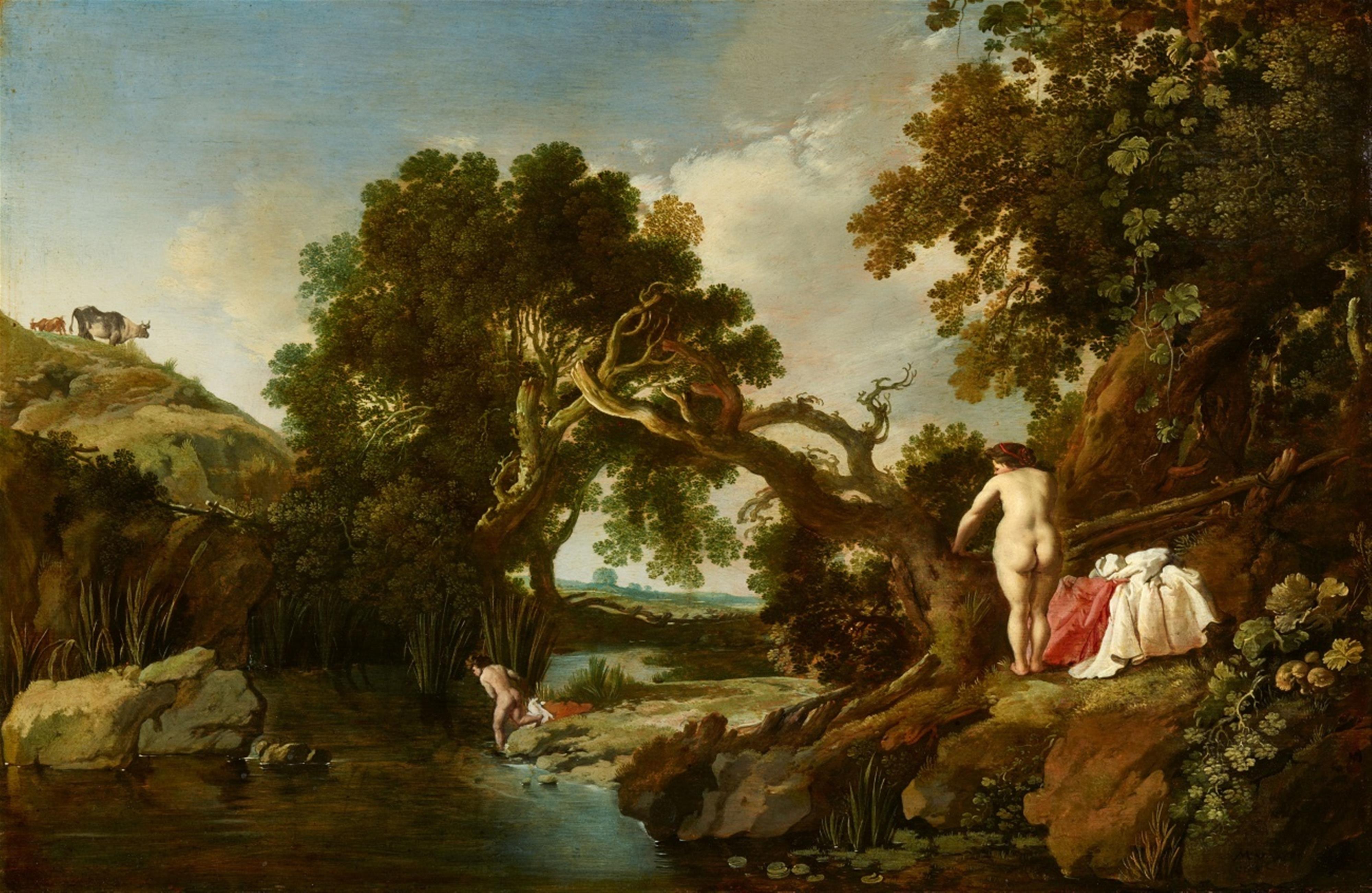 Moyses van Uyttenbroeck (Wtenbrouck) - Woodland Landscape with Salmacis and Hermaphroditus - image-1