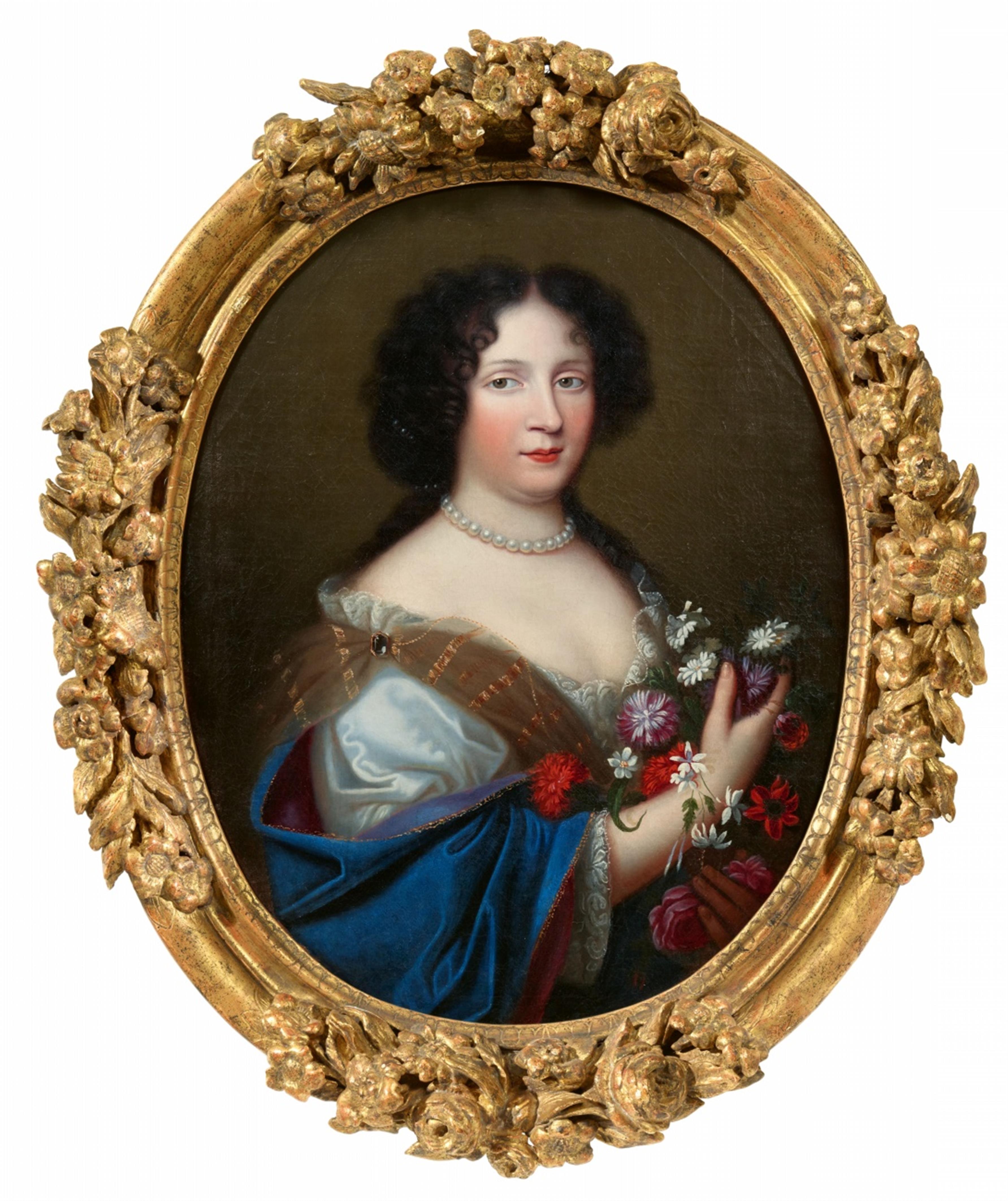 Jean Guynier - Portrait of a Lady with Flowers - image-1