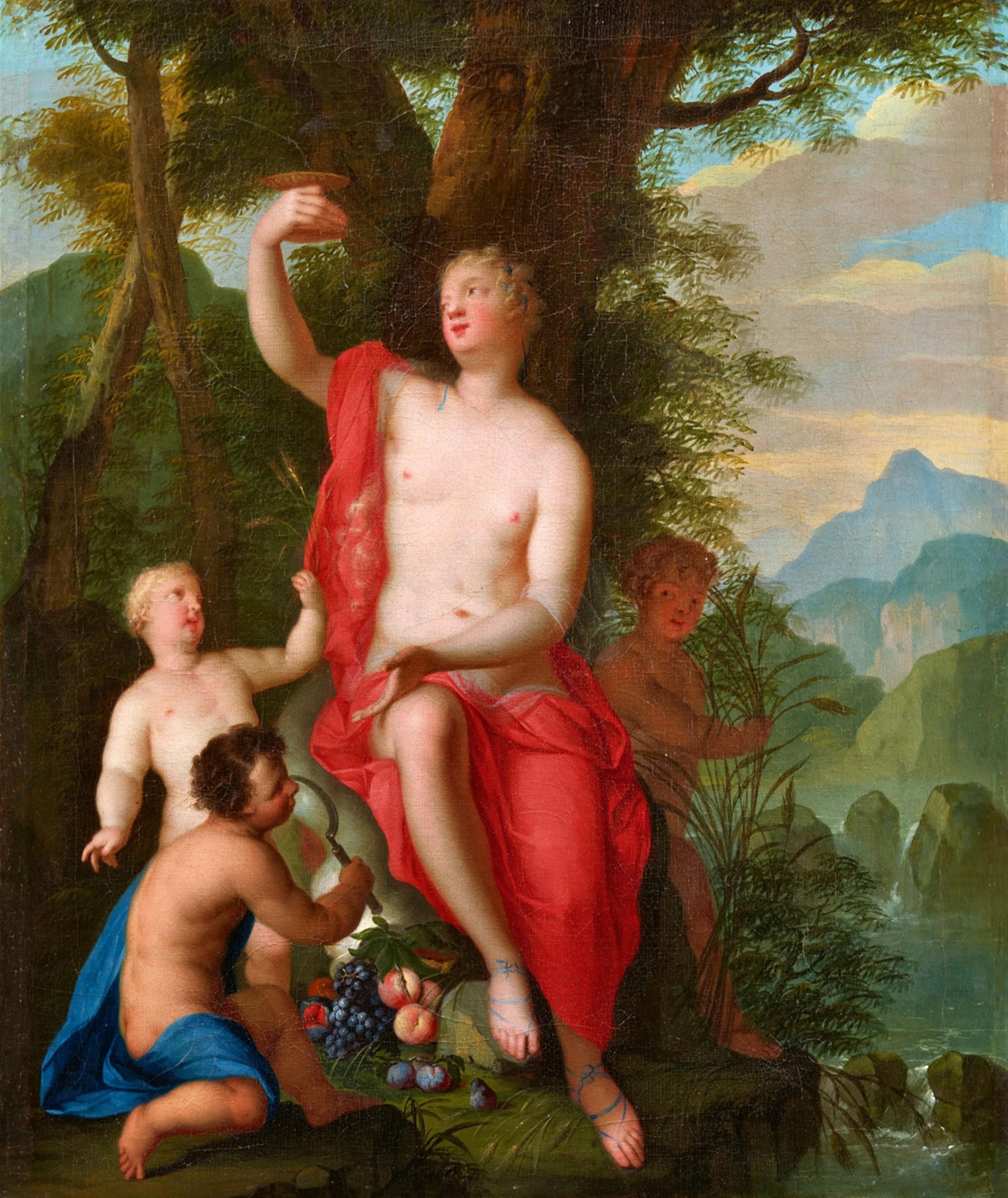 Mattheus Terwesten - Ceres surrounded by Putti - image-1