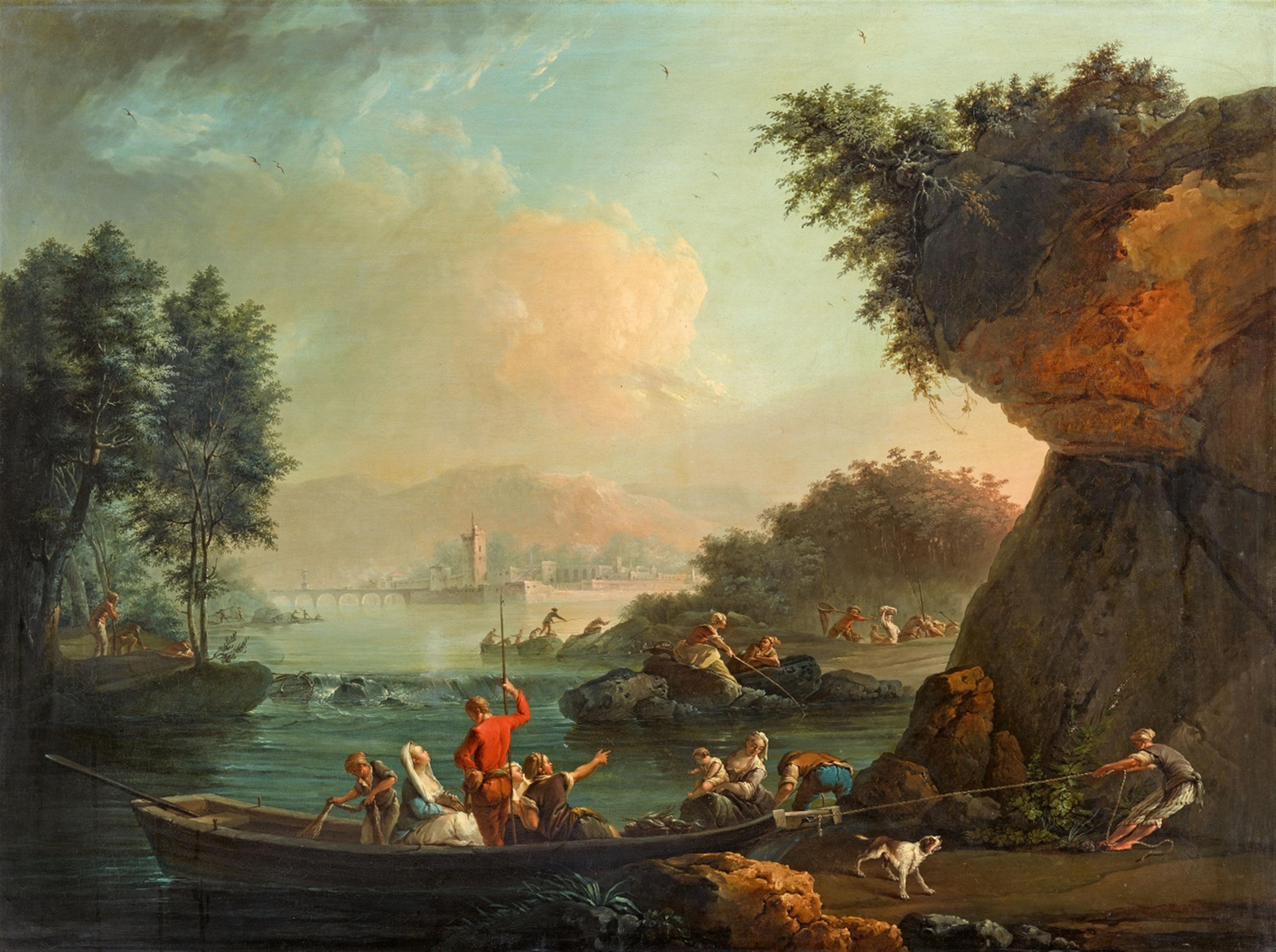 Claude-Joseph Vernet - Coastal Landscape at Dusk - From a Series of the Four Times of the Day - image-1