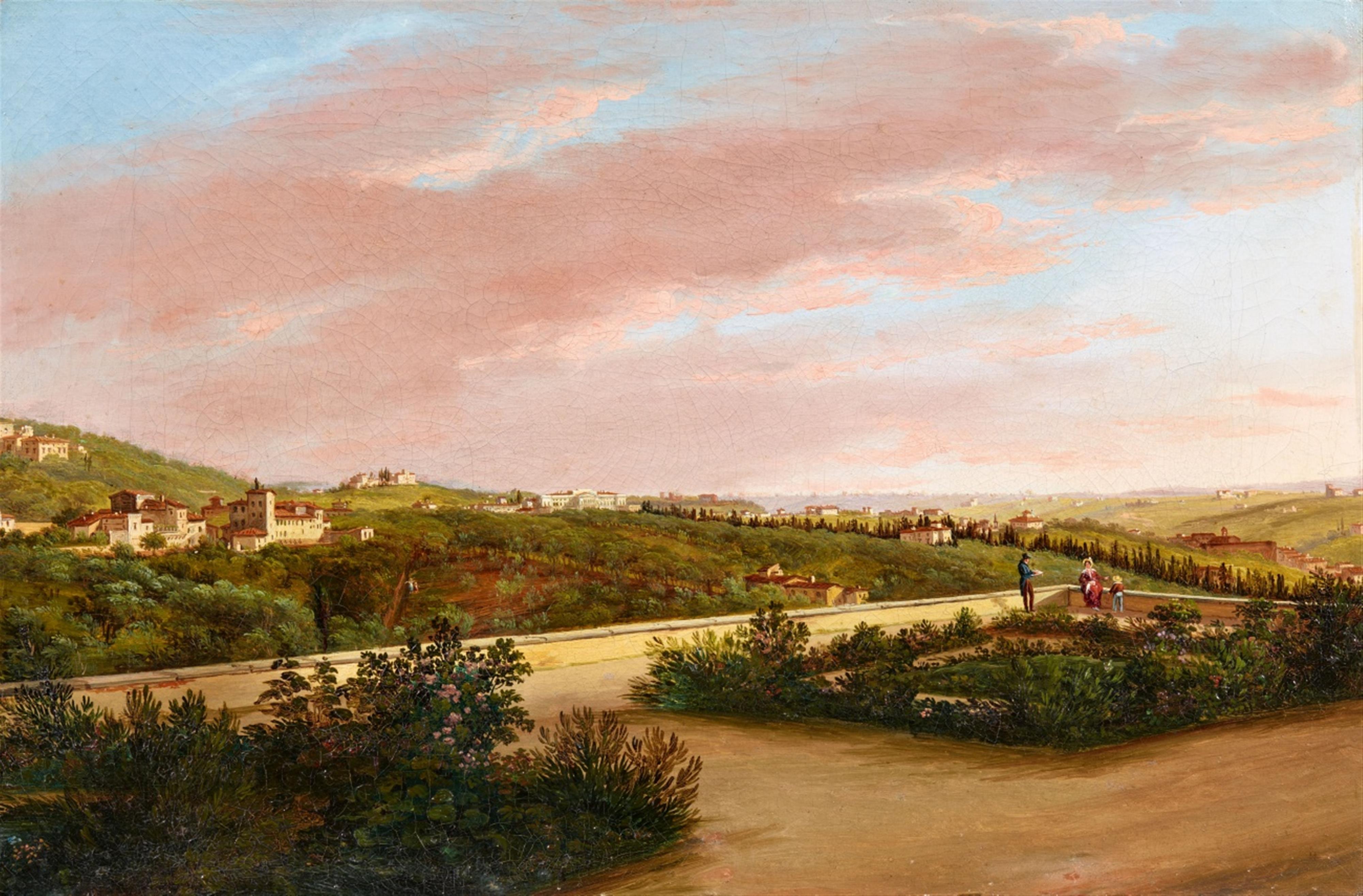 Giuseppe Gherardi - View from the Gardens of Boboli in Florence - image-1