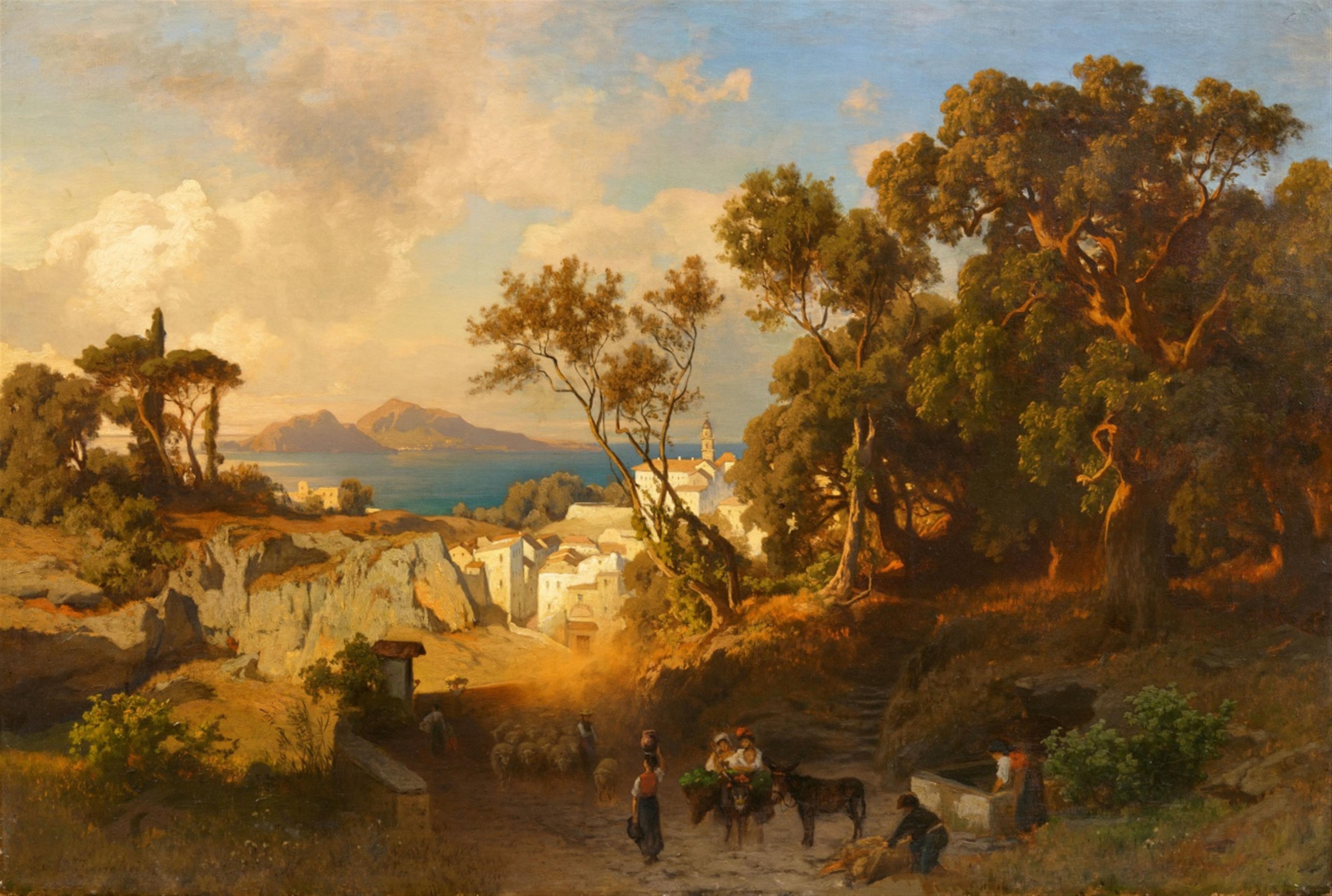 Carl Jungheim - The Bay of Naples with a View of Capri - image-1