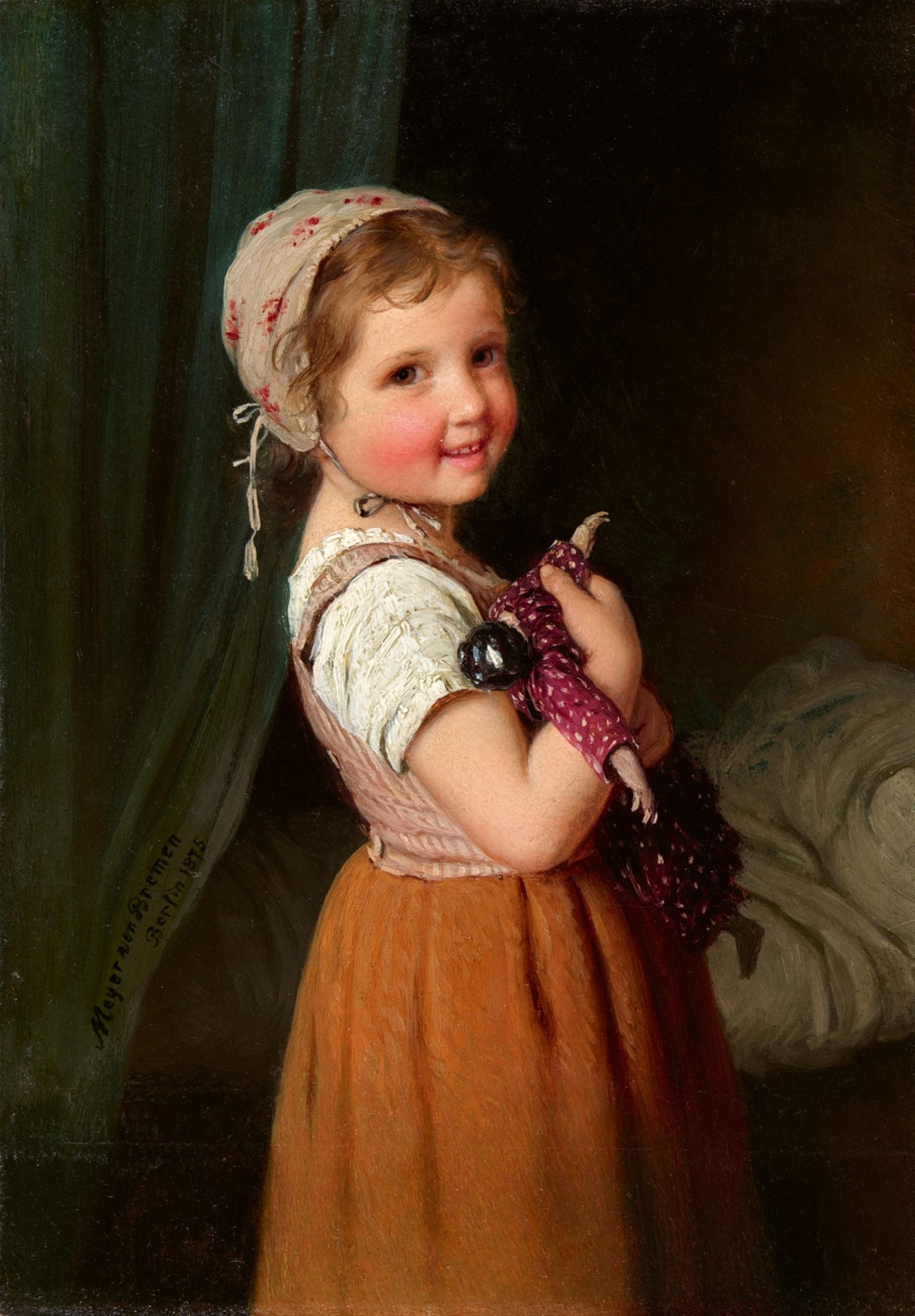 Johann Georg Meyer von Bremen - Girl with a Doll - image-1