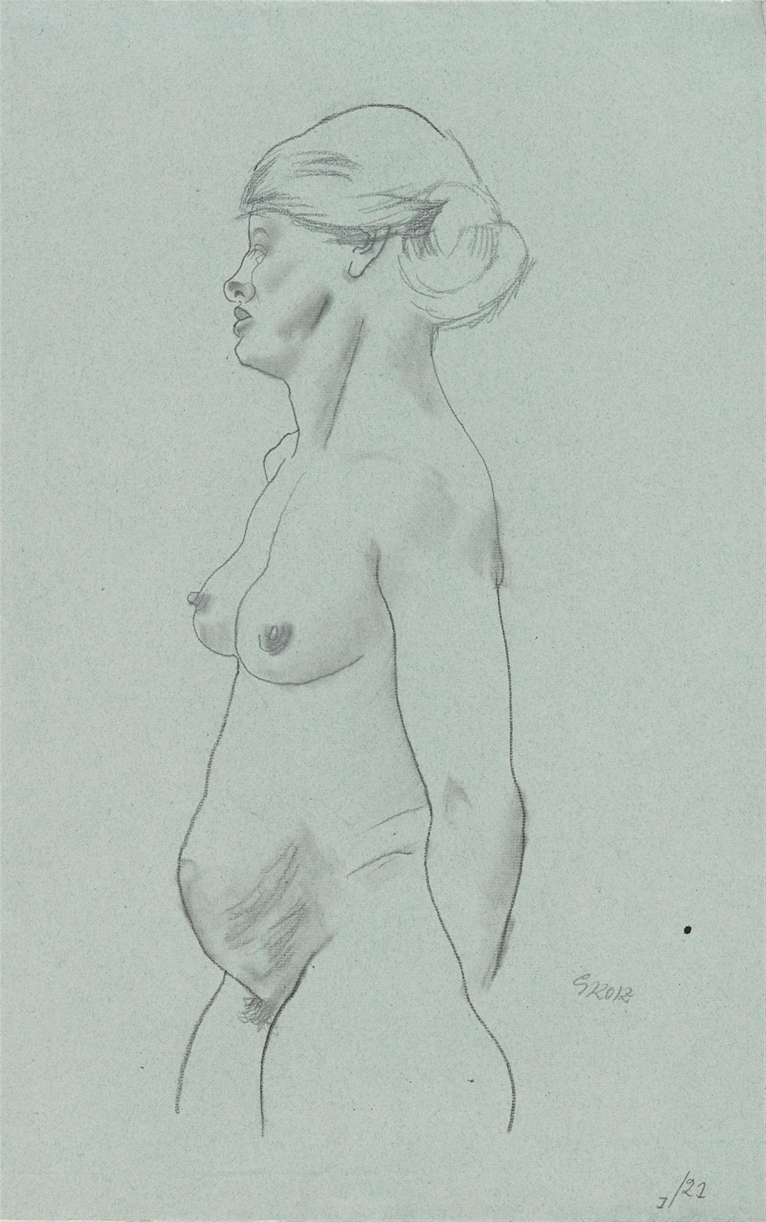 George Grosz - Stehender weiblicher Akt - image-1