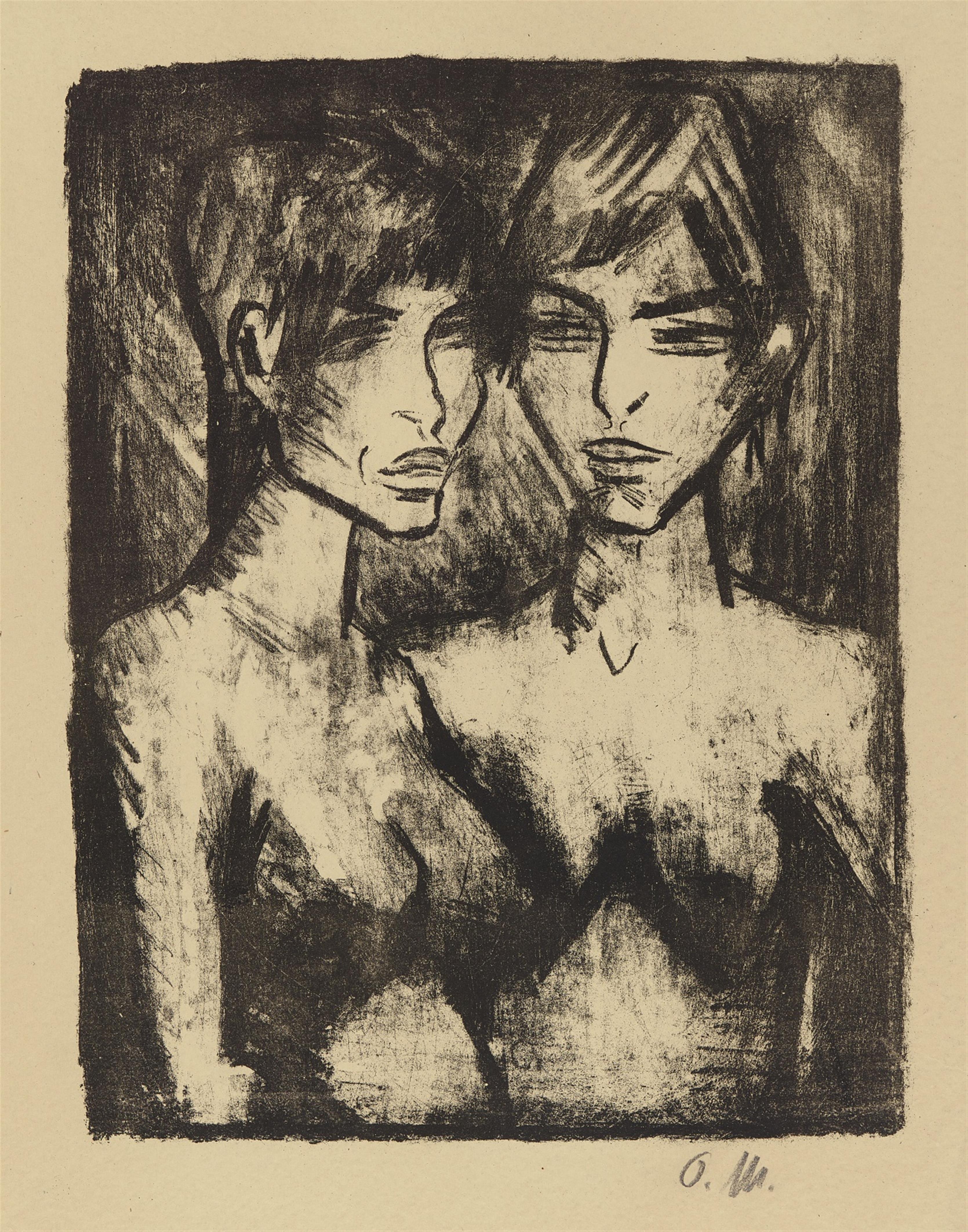 Otto Mueller - Zwei Mädchen - Halbakte (Russisches Mädchenpaar) - image-1