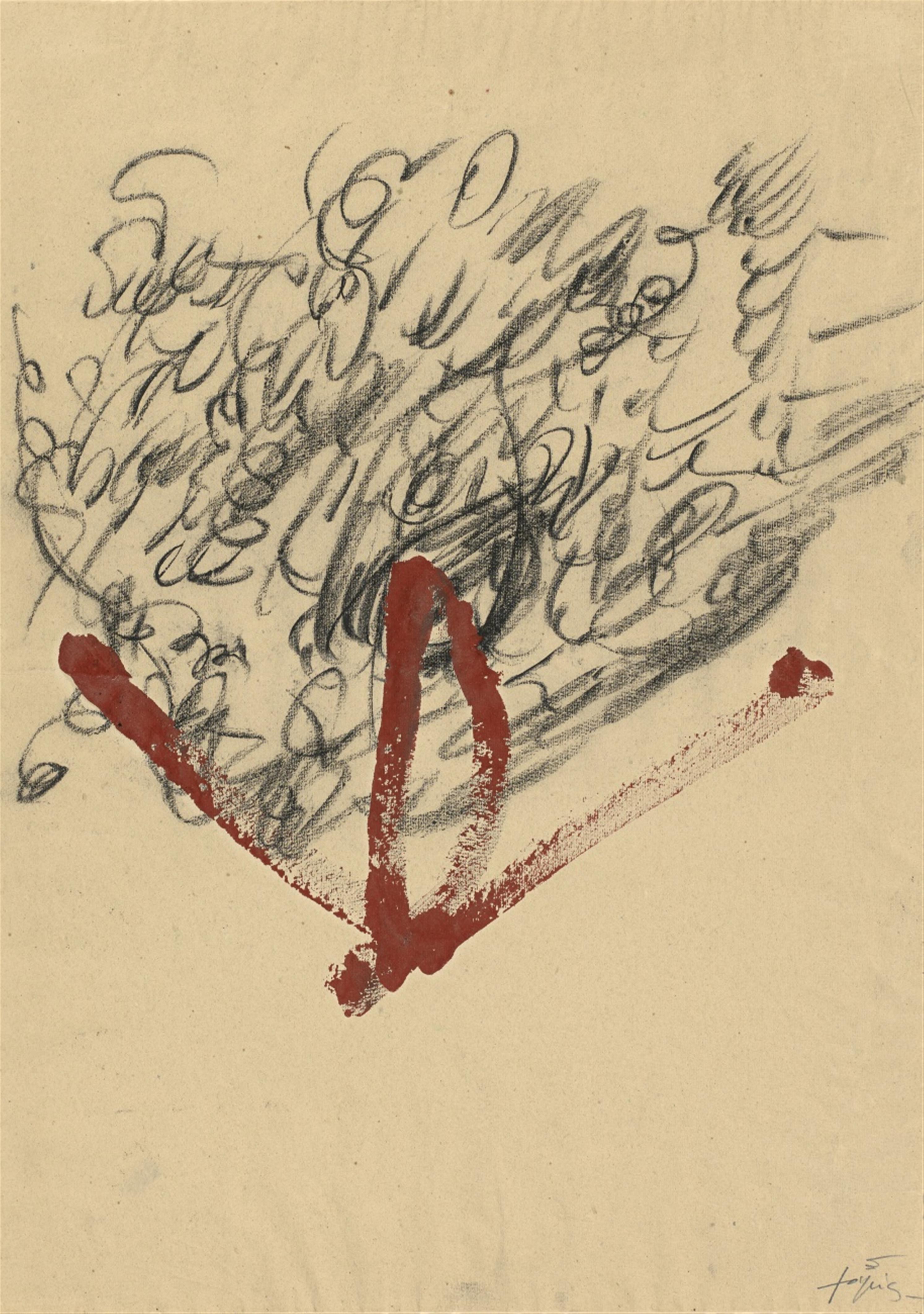 Antoni Tàpies - Image IV. Black Strokes above Sign - image-1
