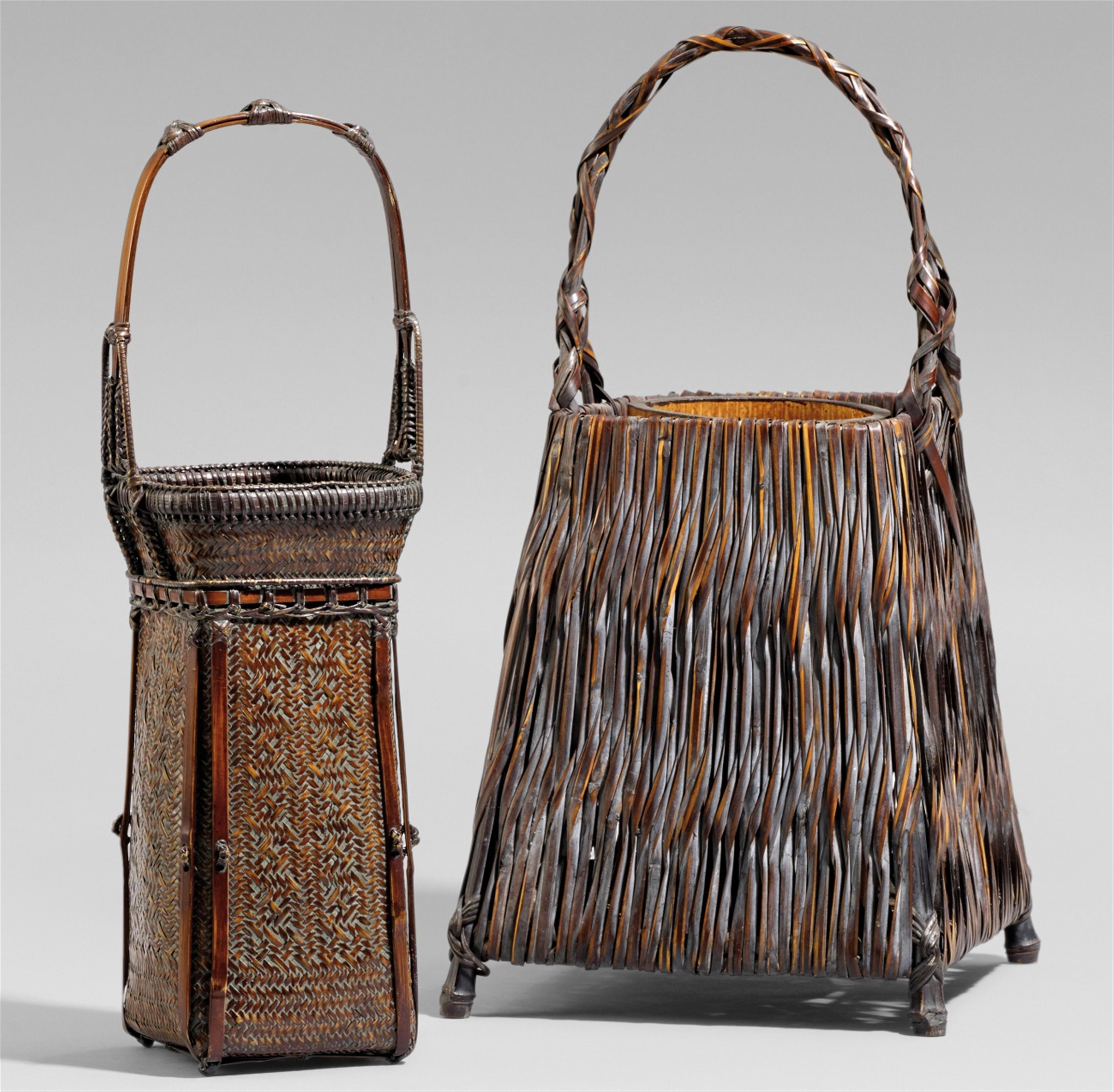 Two bamboo baskets. 20th century - image-1