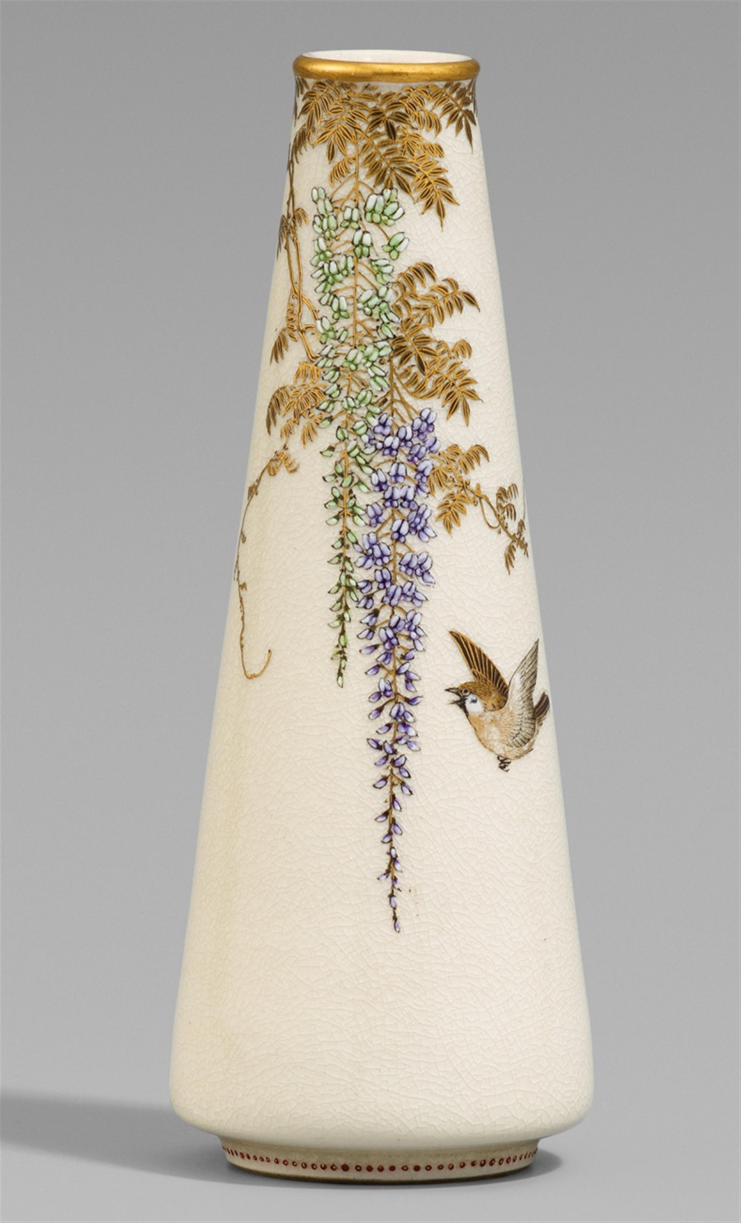 Schlanke Satsuma-Vase. Osaka. Um 1900 - image-1