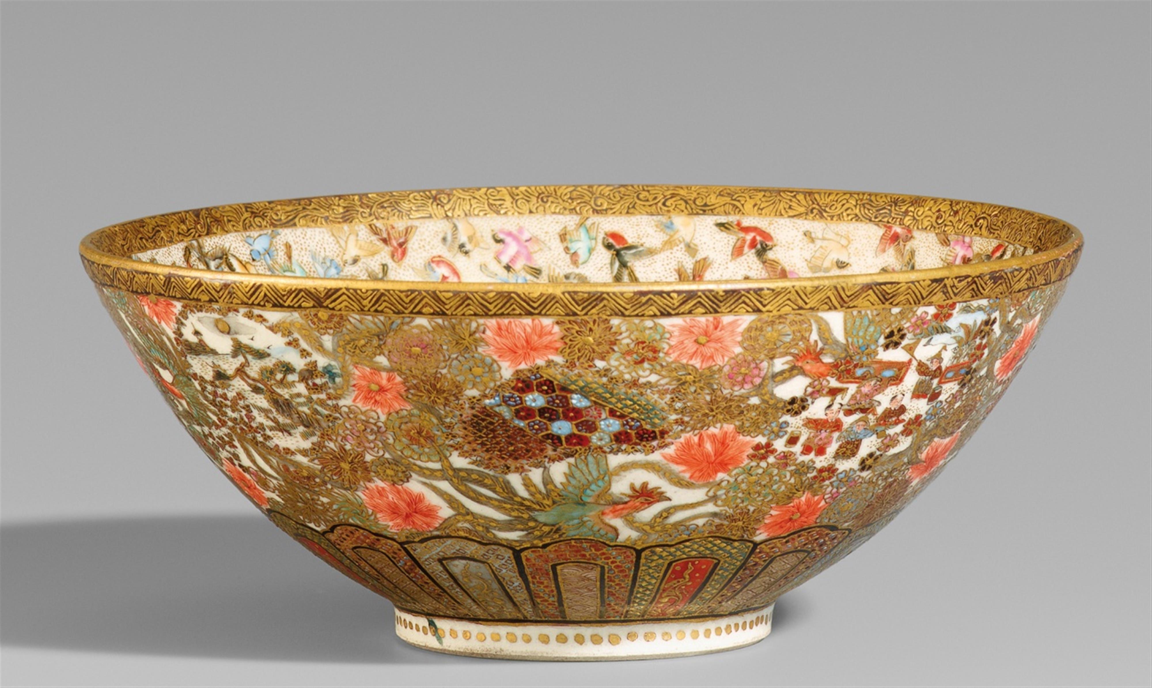 Satsuma bowl. Kyoto. Around 1900 - image-1