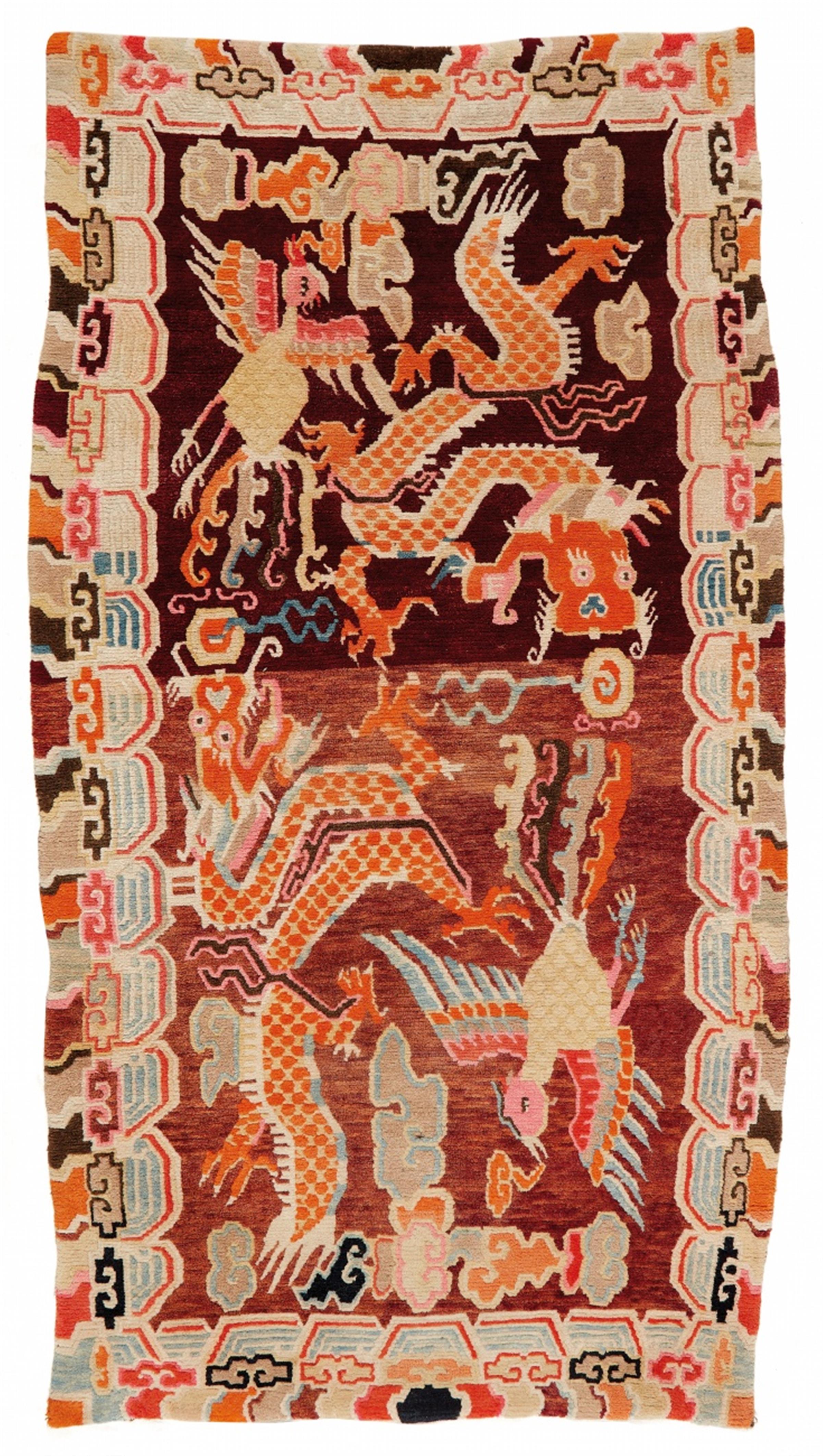 Teppich (khaden). Wolle, geknüpft. Tibet. Frühes 20. Jh. - image-1