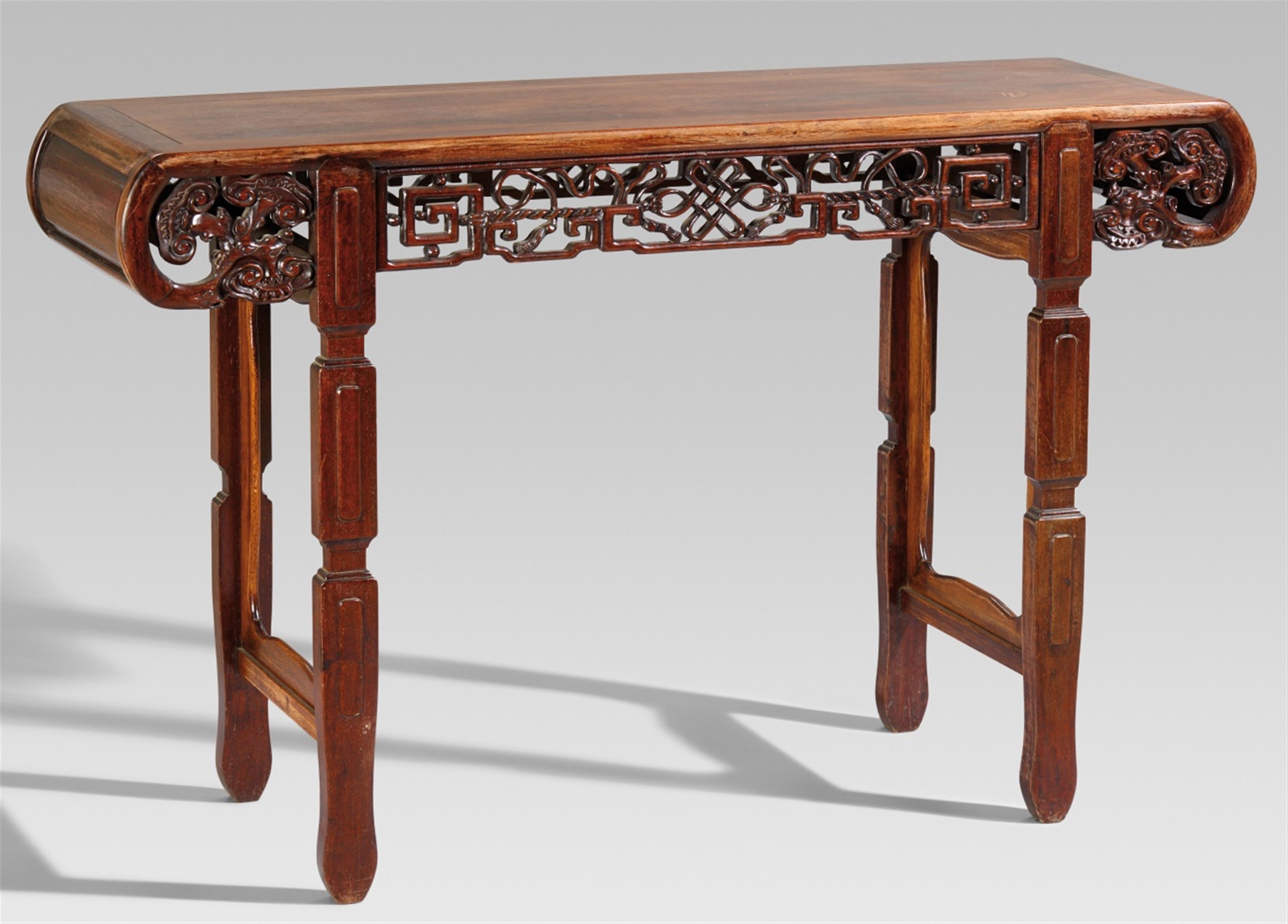 A narrow hardwood table. Around 1900 - image-1