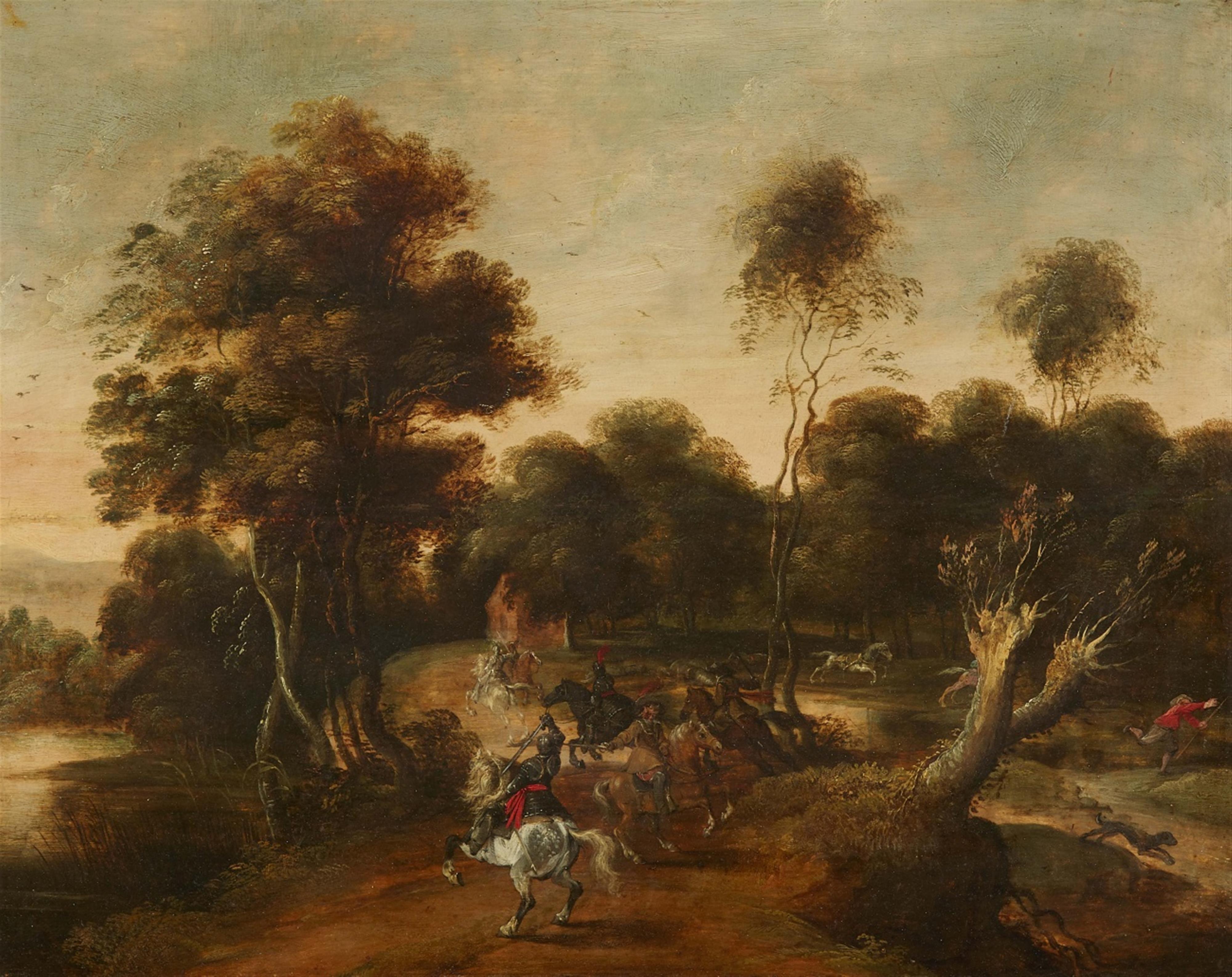 Pieter Snayers, zugeschrieben - Landschaft mit Reitergefecht - image-1