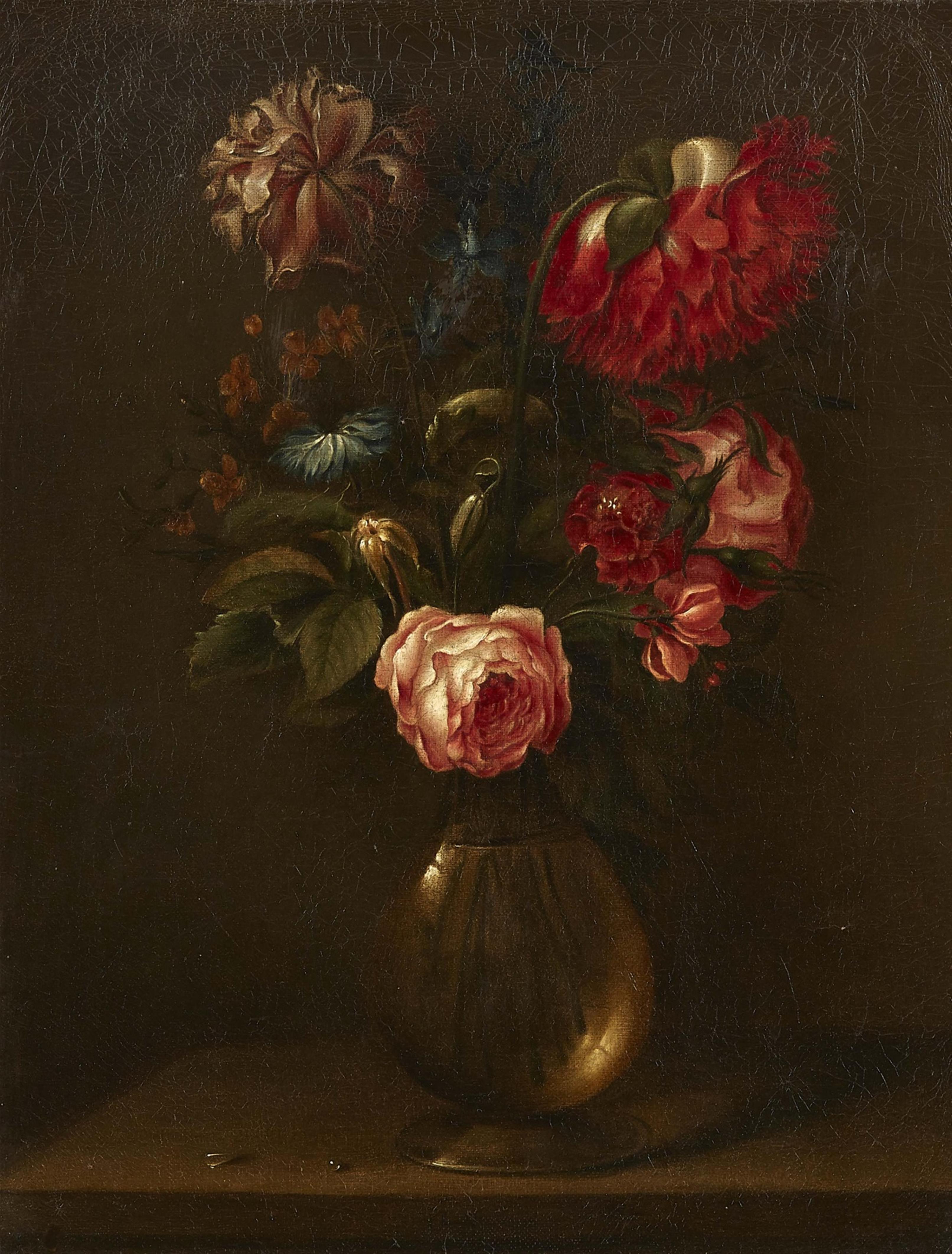 Hans Gillisz Bollongier - Flowers in a Vase - image-1