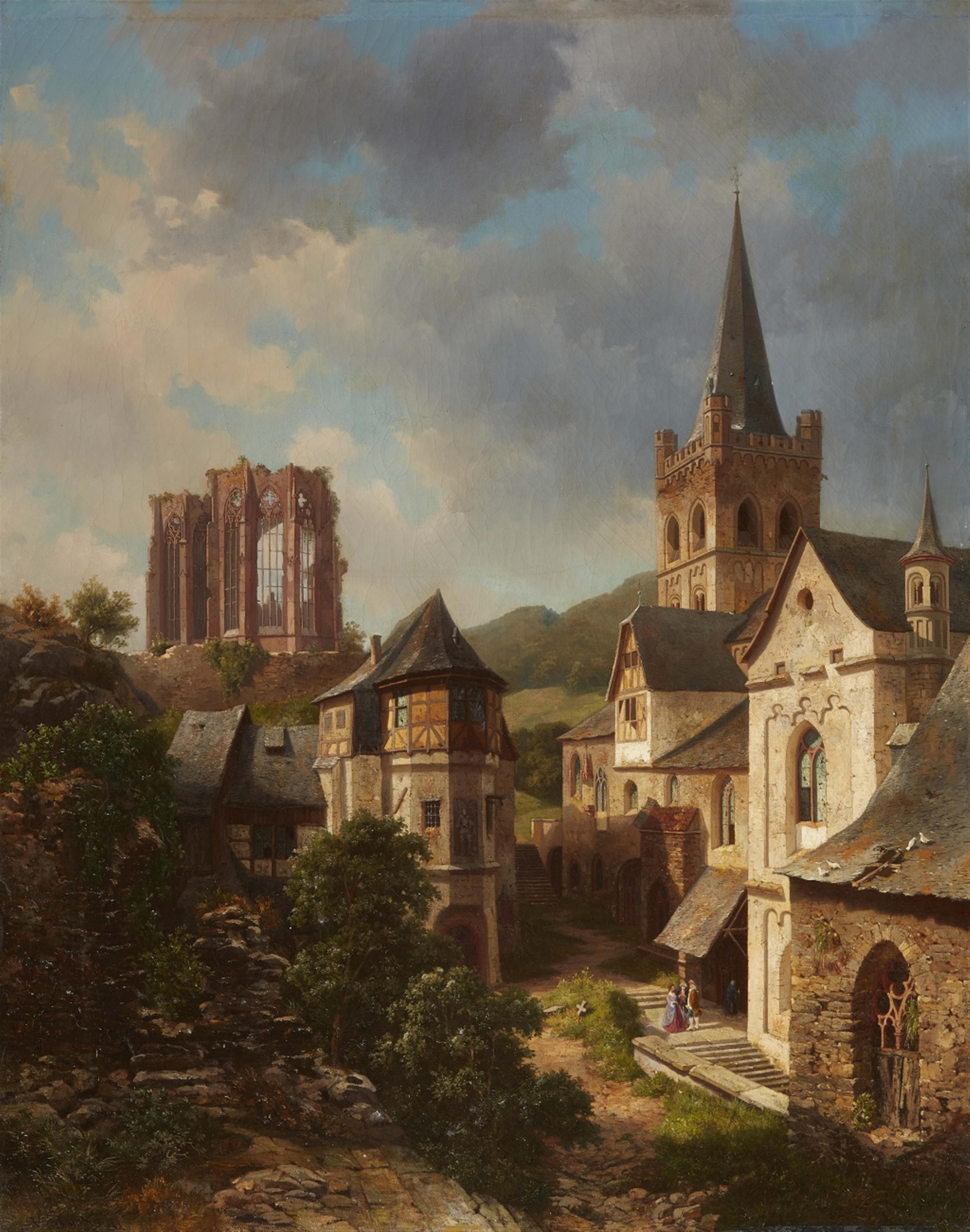 Adolf Rudolf Holzhalb - View of Bacharach with the Wernerkapelle and St. Peter's - image-1