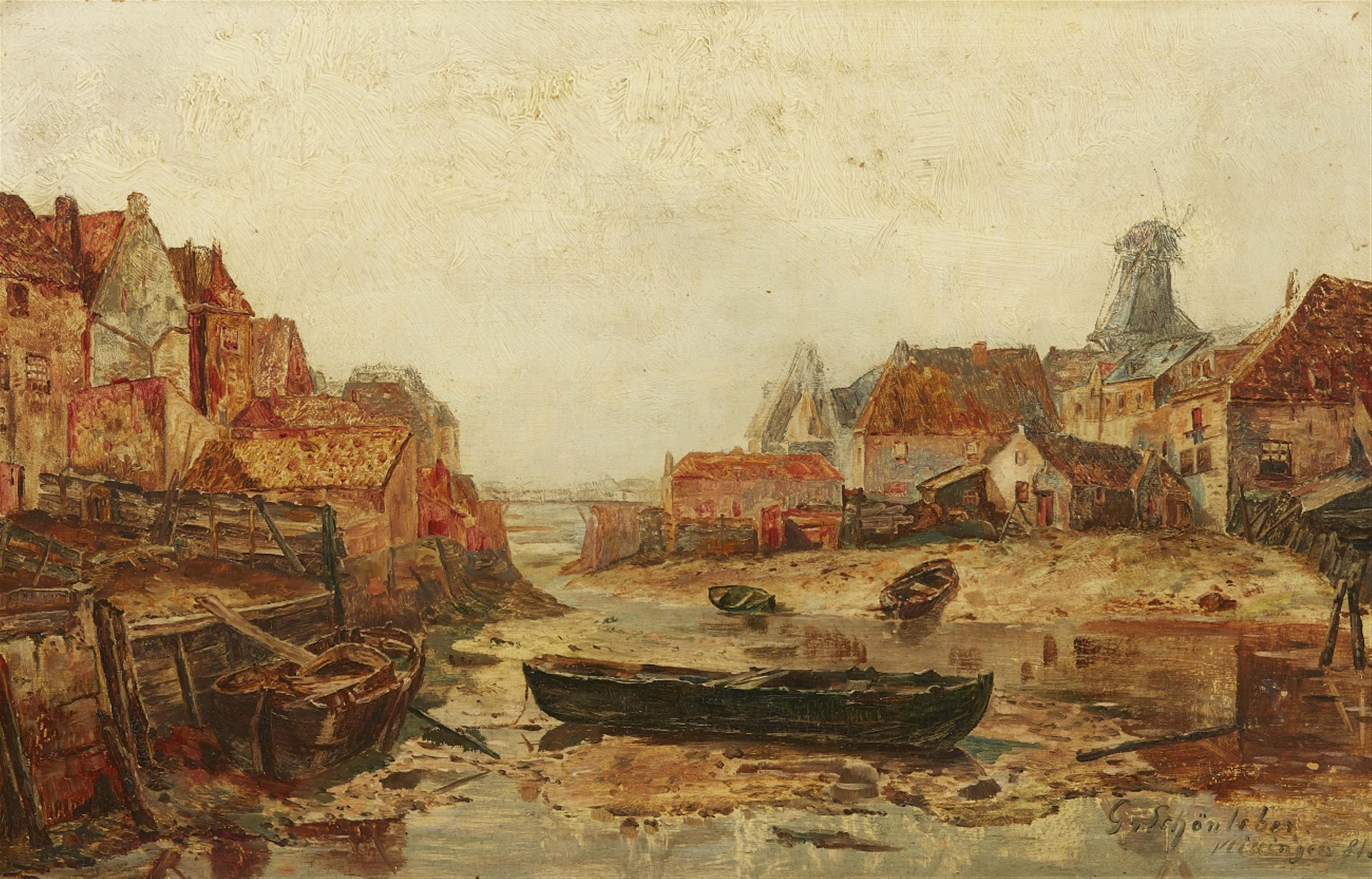 Gustav Schönleber - View of the Harbour of Vlissingen - image-1