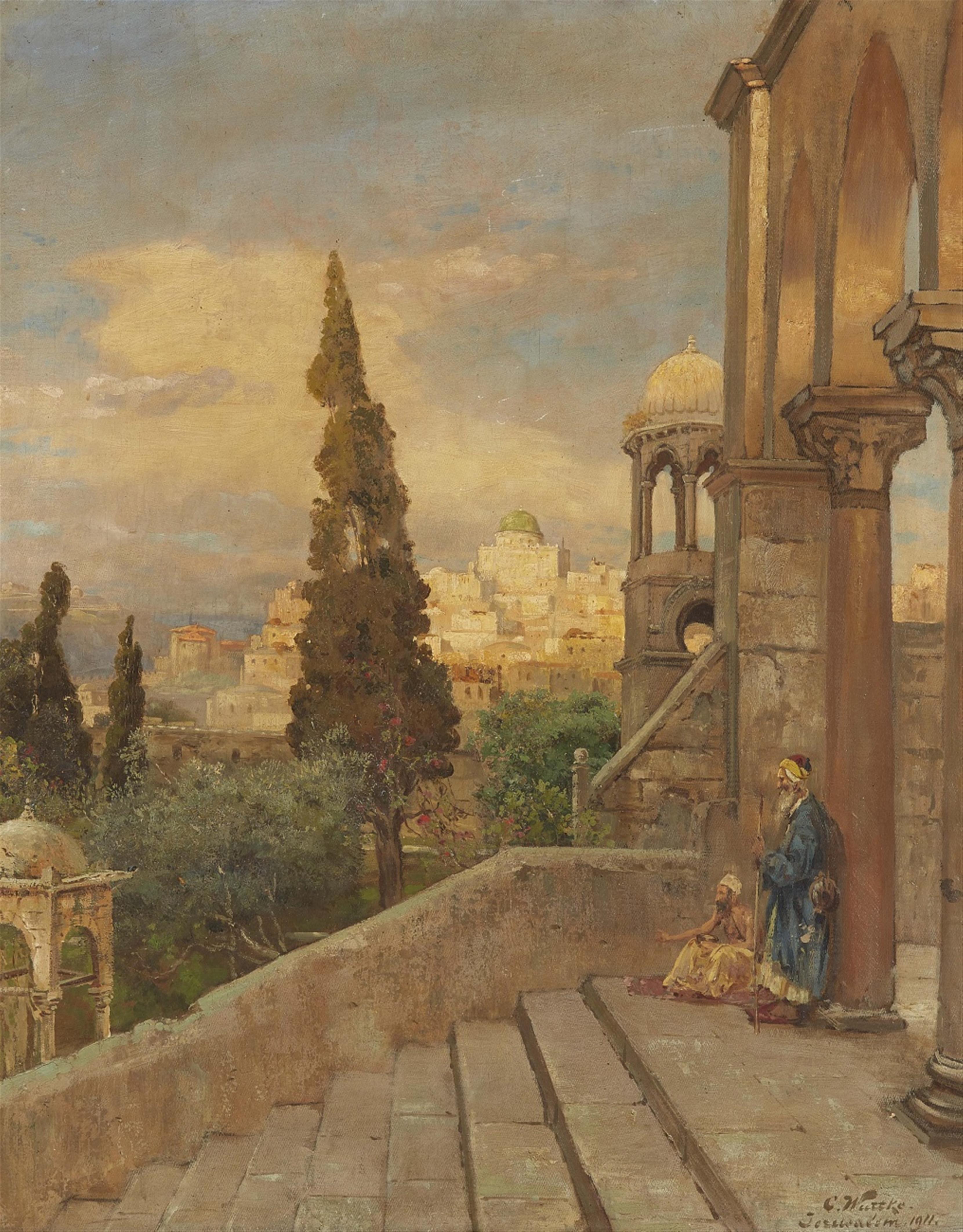 Carl Wuttke - View of the Temple Mount in Jerusalem Seen from the Mount of Olives - image-1