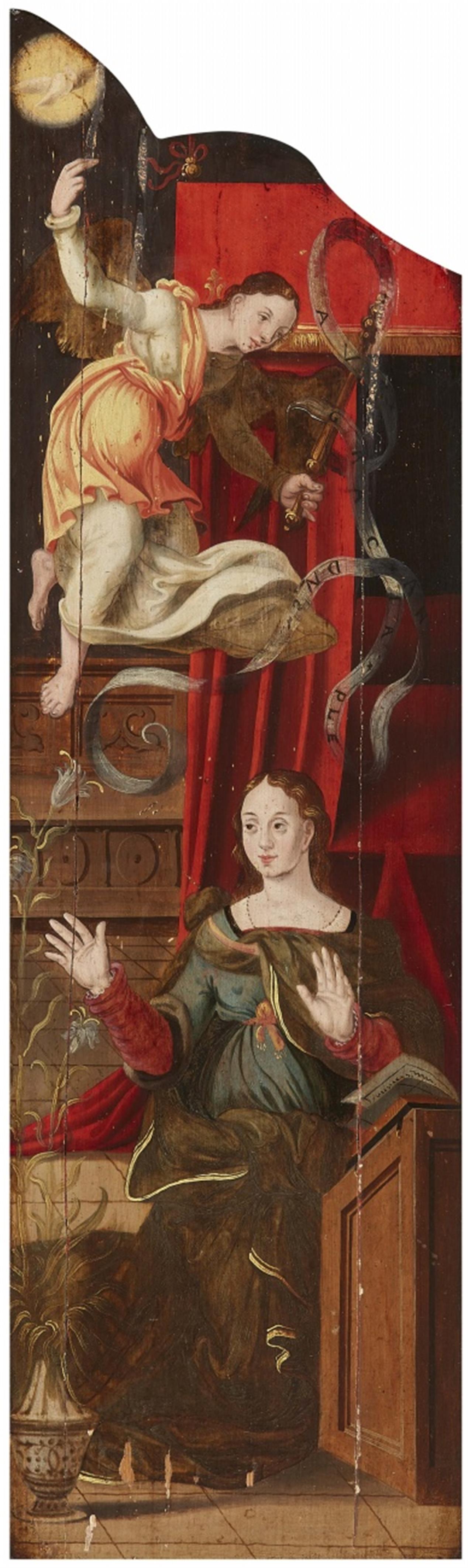 German School early 17th century - Altar Panel with the Annunciation - image-1