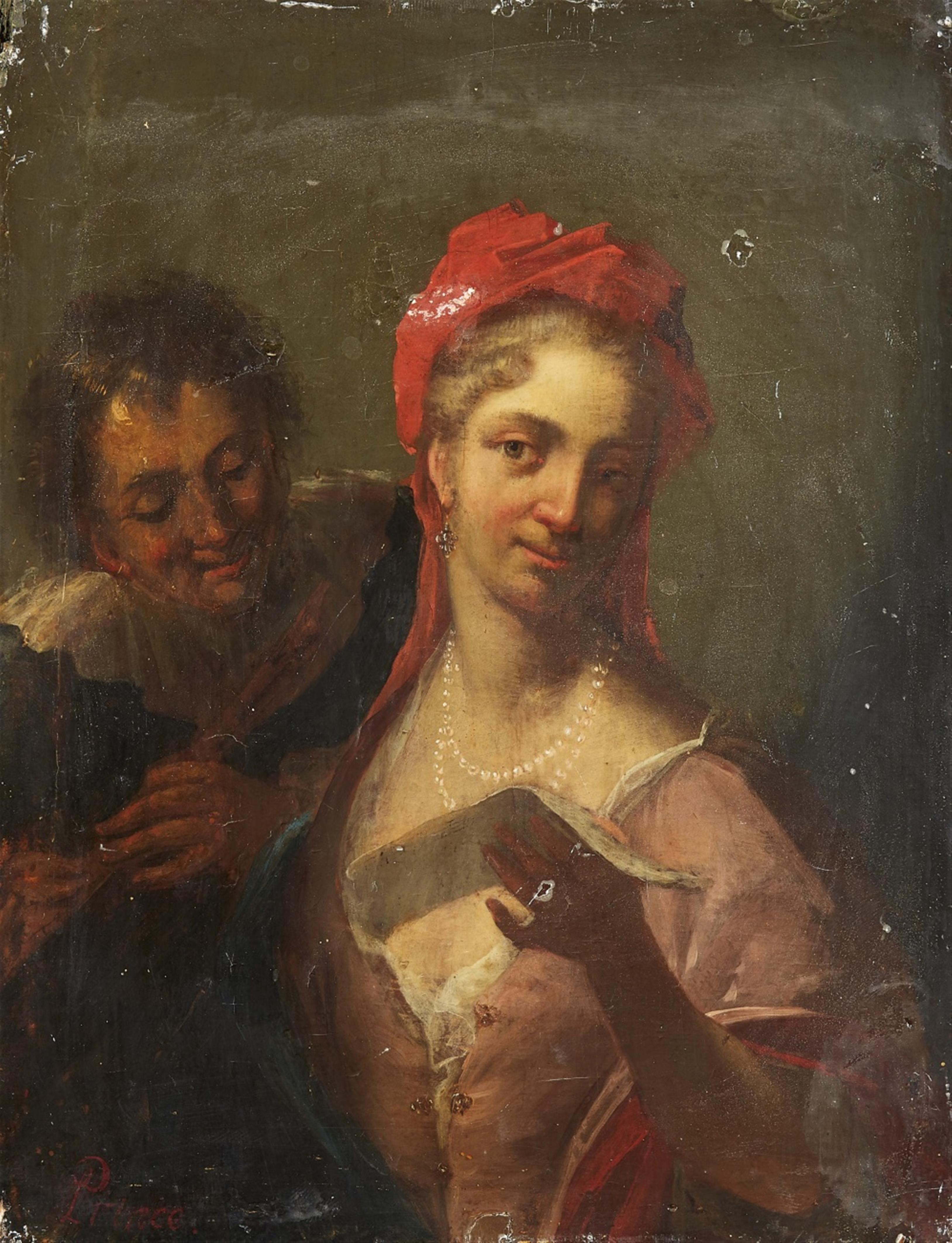 French School 18th century - Courtship Scene - image-1