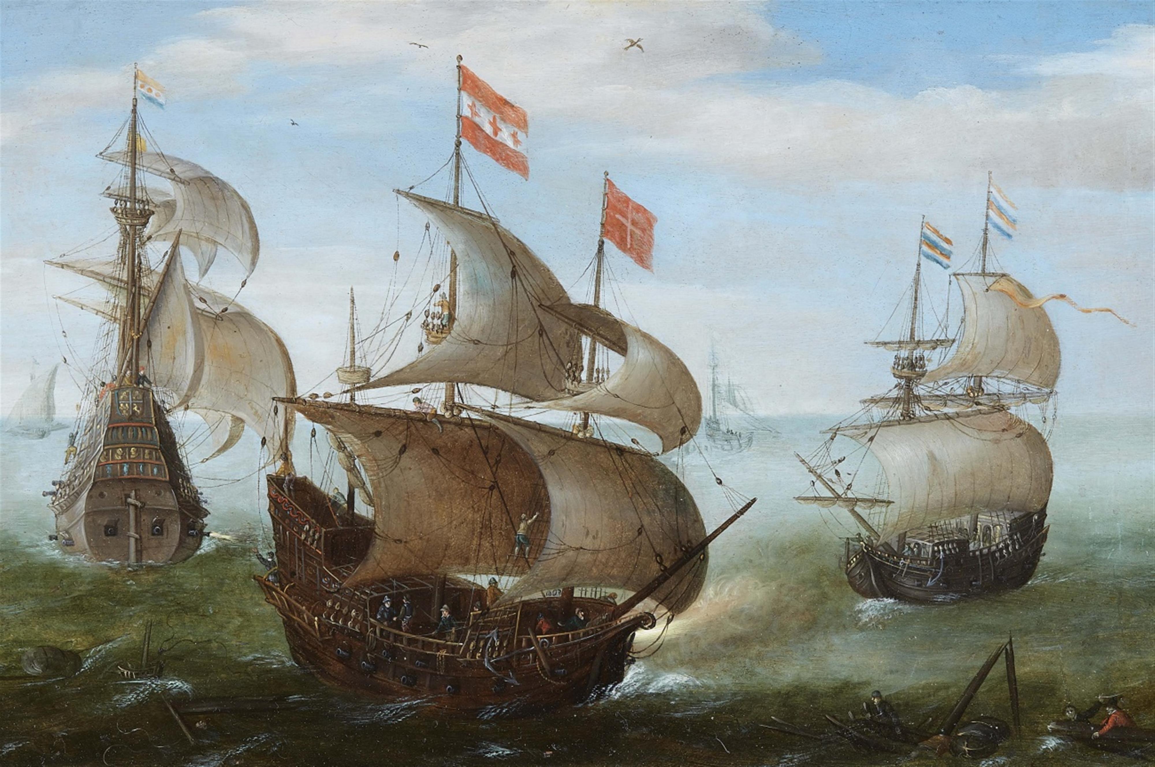 Niederländischer Meister des 17. Jahrhunderts - Zweimaster auf ruhiger See - image-1
