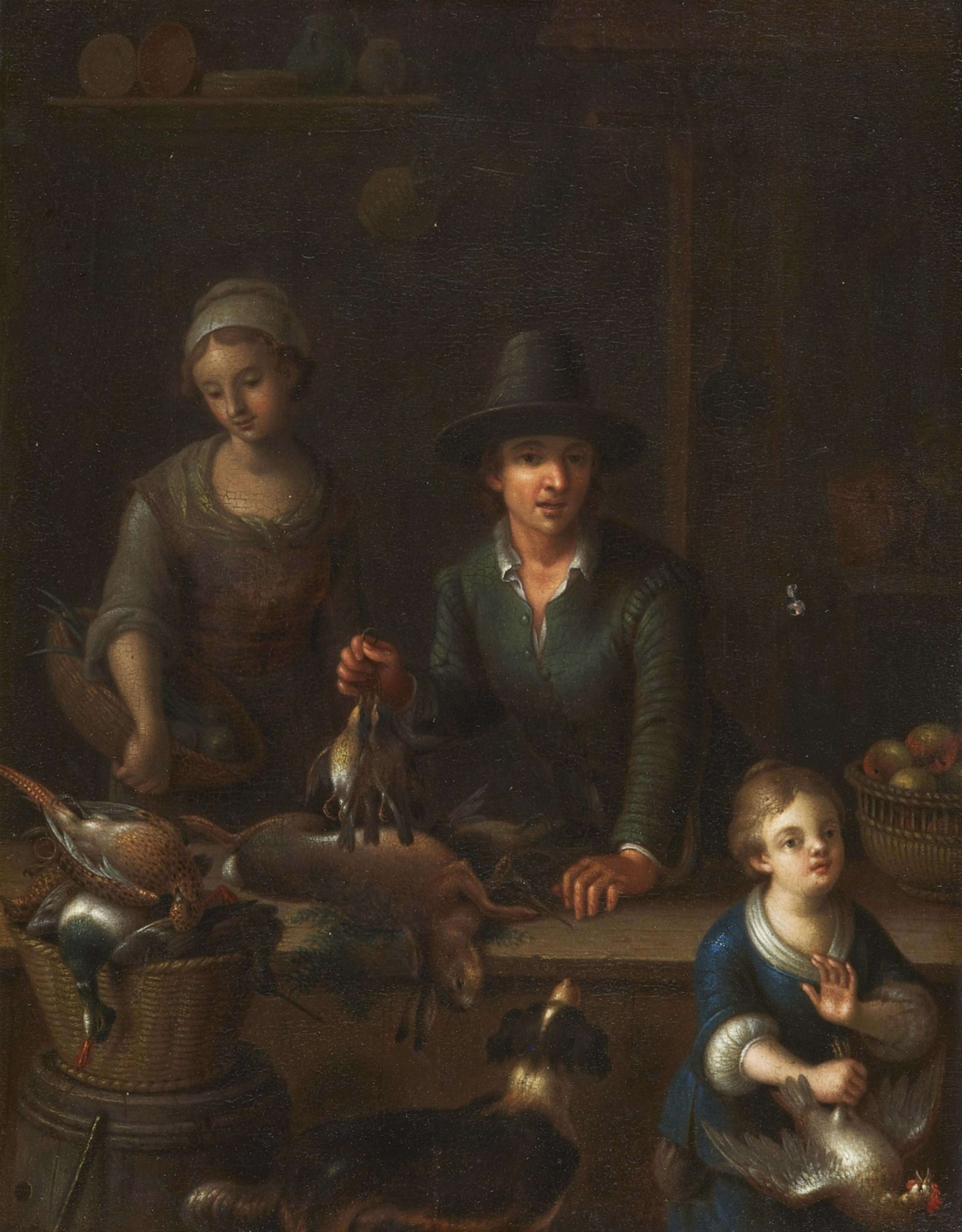 Niederländischer Meister Anfang 18. Jahrhundert - Zwei Marktszenen mit Wild- und Geflügelhändlern - image-2