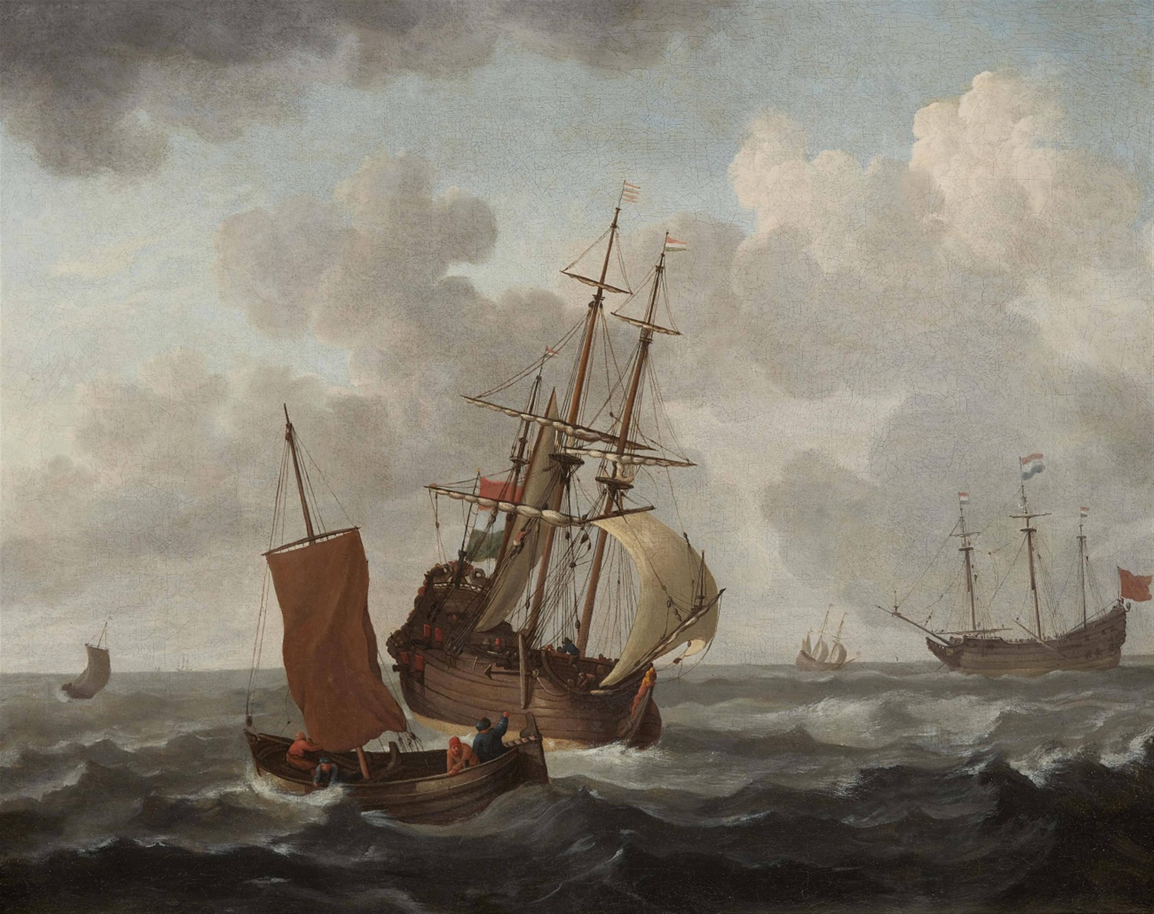 Jan Claesz Rietschoof - Ships on Rough Seas - image-1
