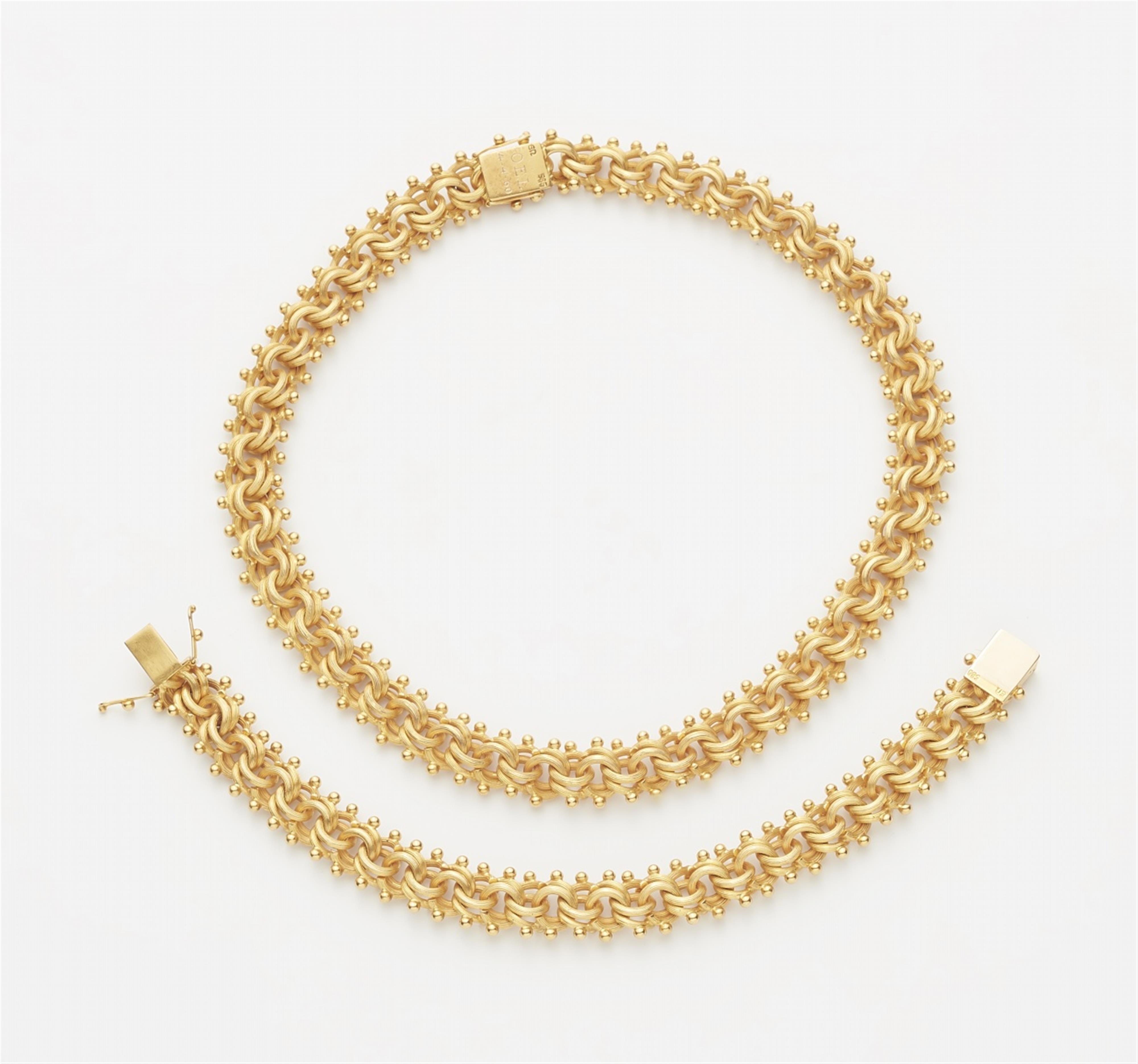 A 14k gold chain necklace and bracelet - image-2