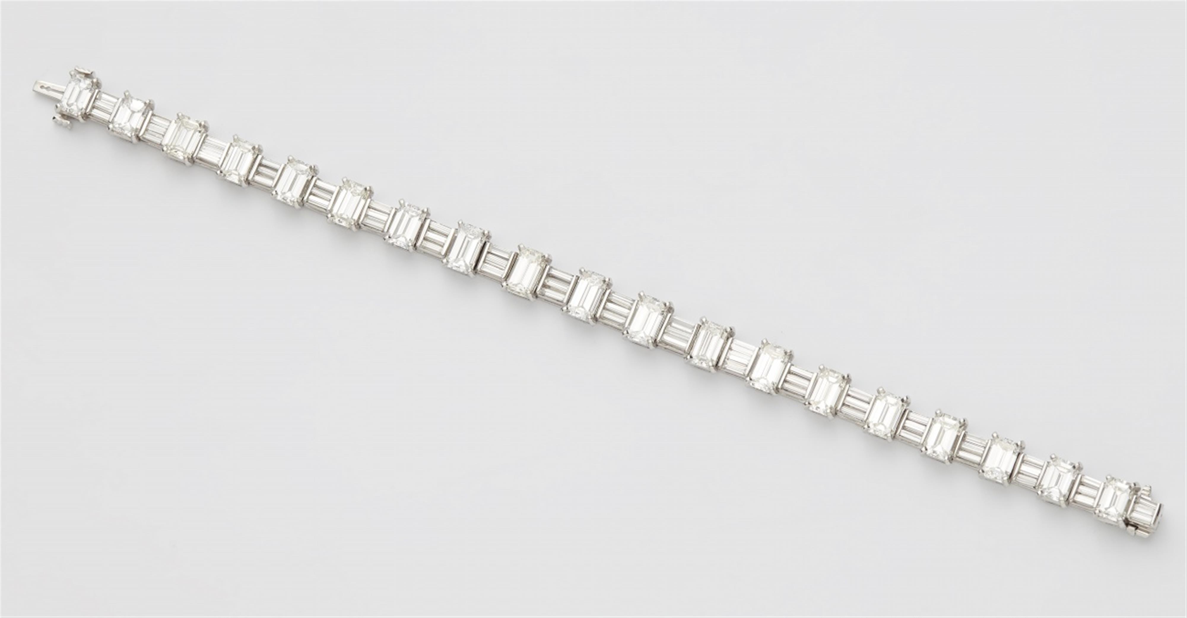 An 18k white gold, platinum, and diamond cocktail bracelet - image-1