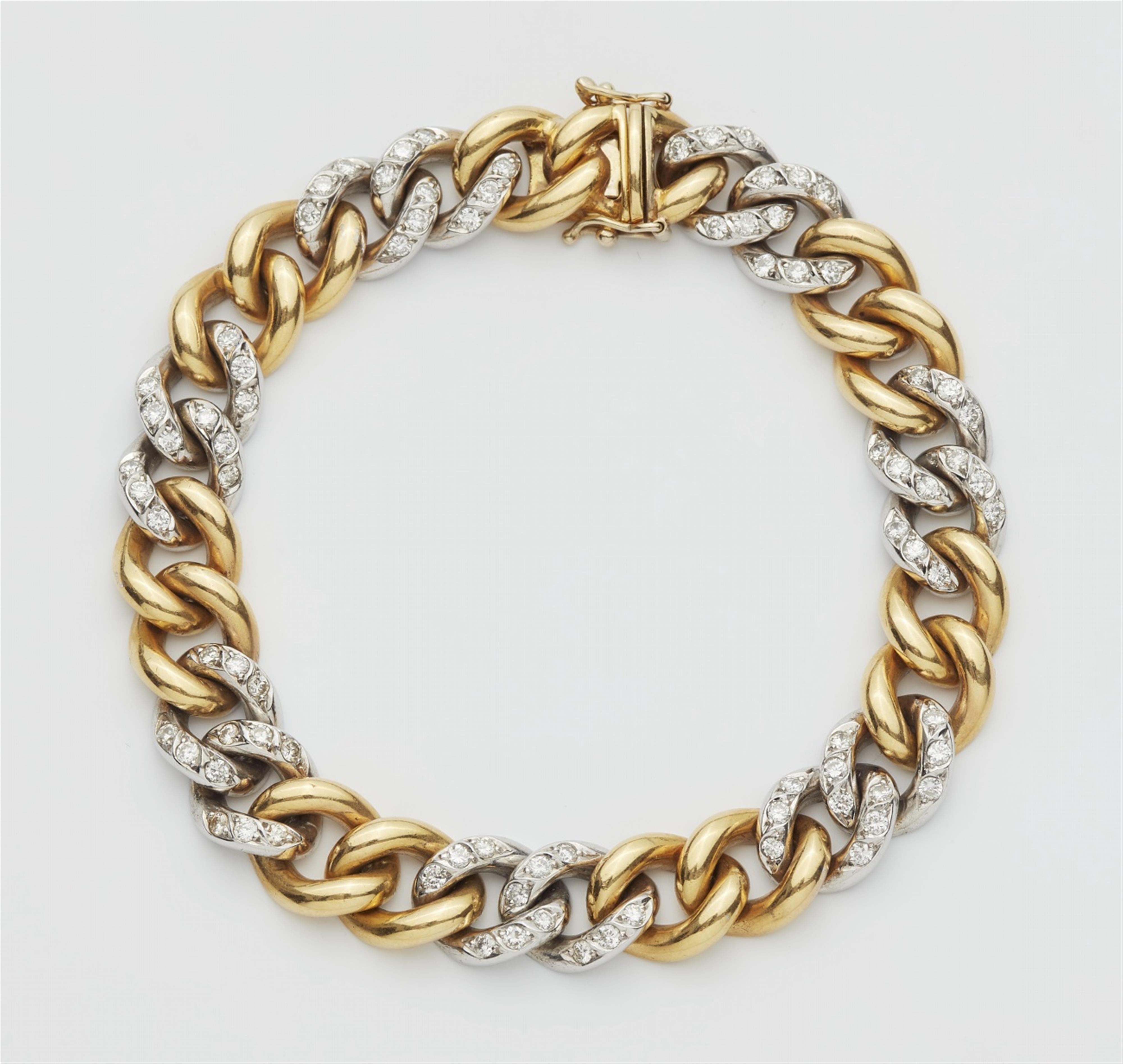 An 18k bi-coloured gold and diamond bracelet - image-1
