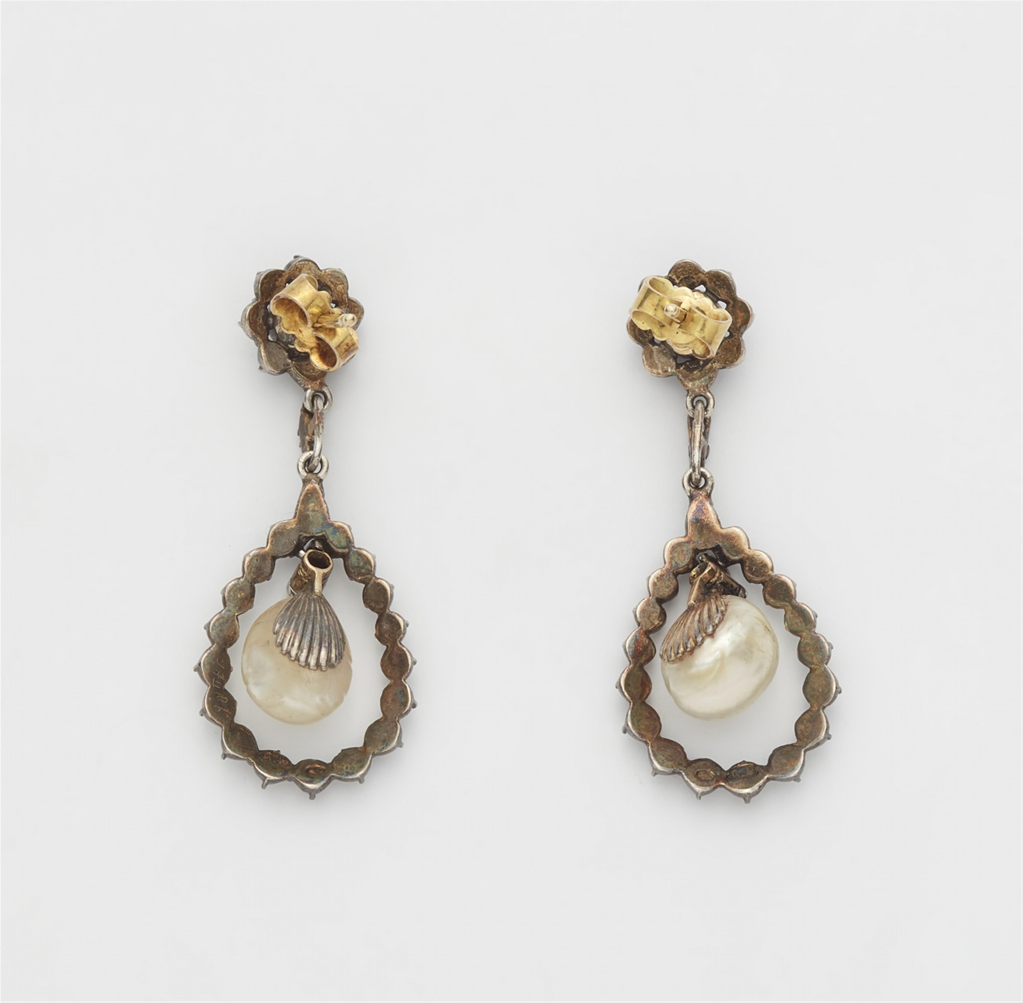 A pair of natural pearl pendant earrings - image-2