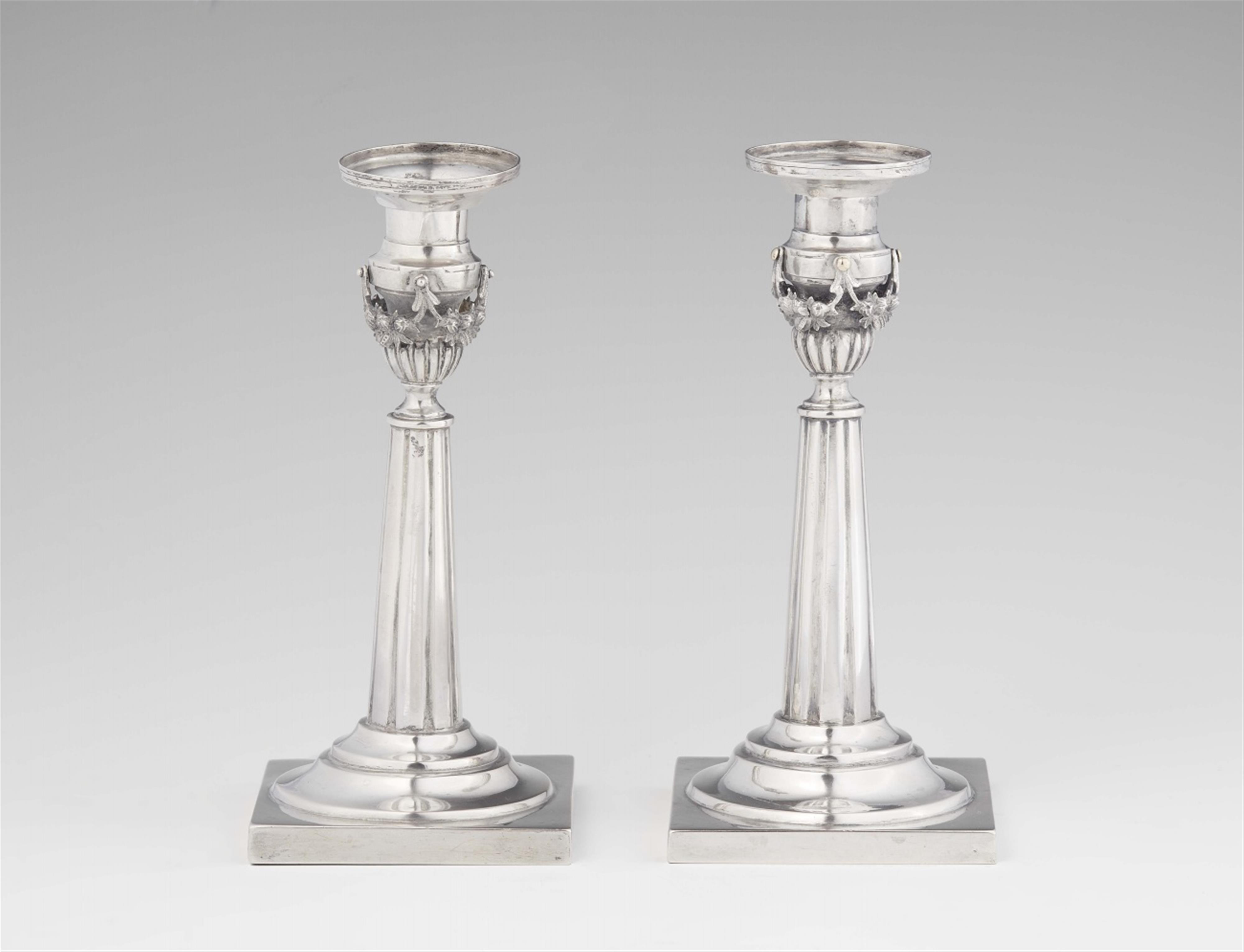 A pair of Weißenfels silver candlesticks - image-1