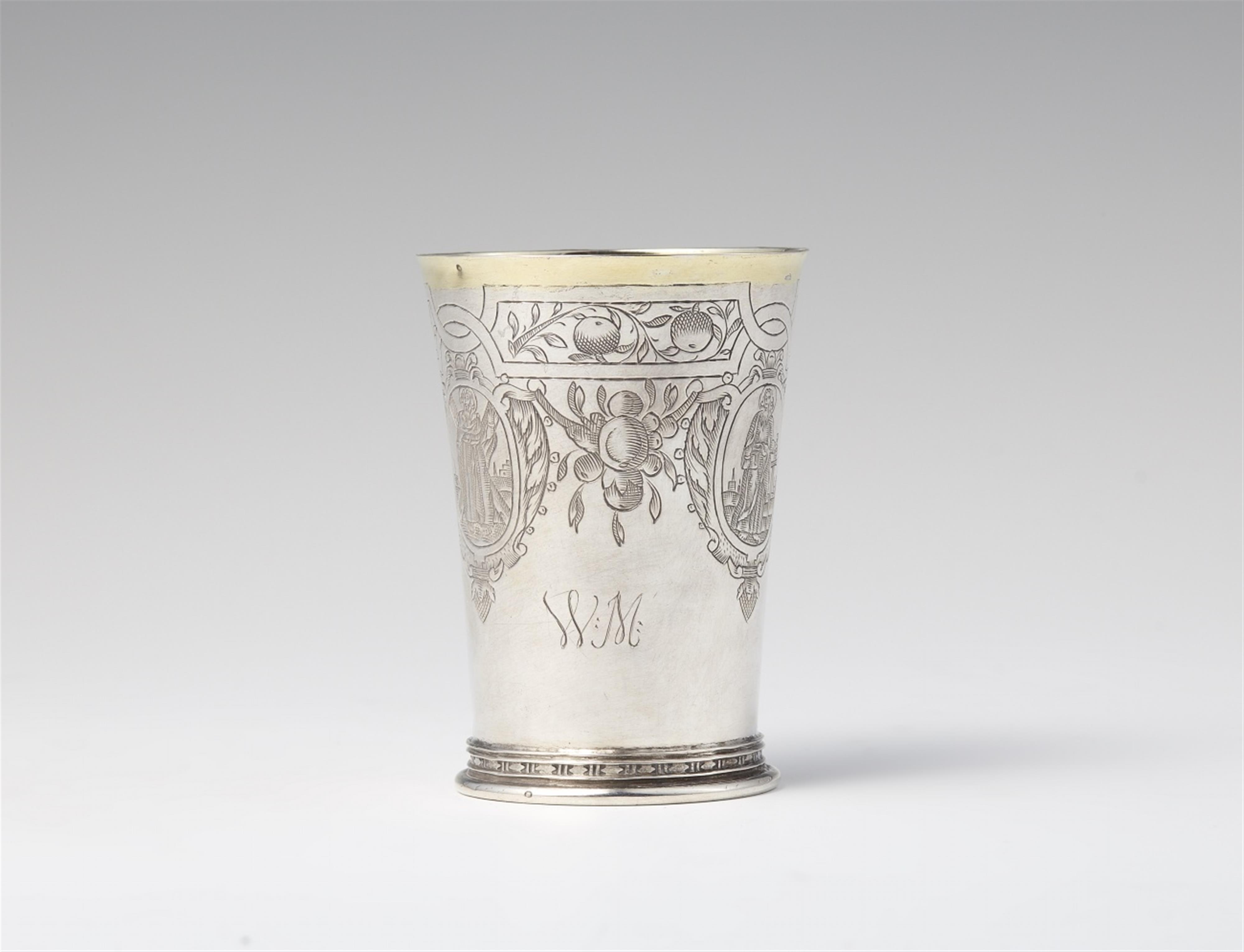 A Cologne parcel gilt silver Apostle beaker - image-2